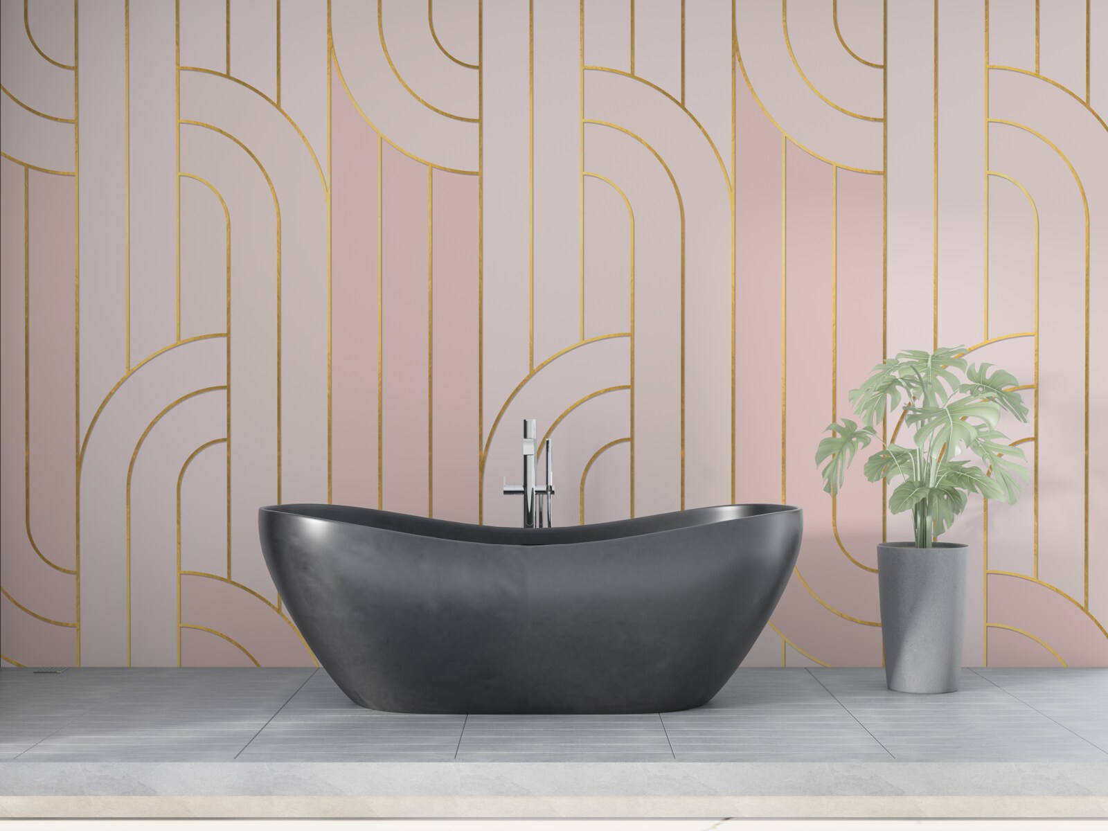 Fototapeta miękkie różowe linie