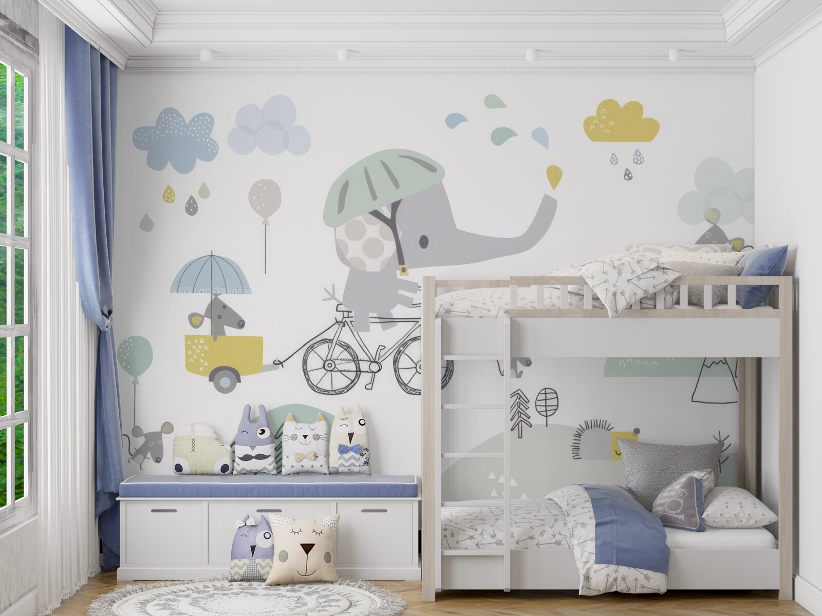 Fototapeta inne zwierzęta i słoń na rowerze