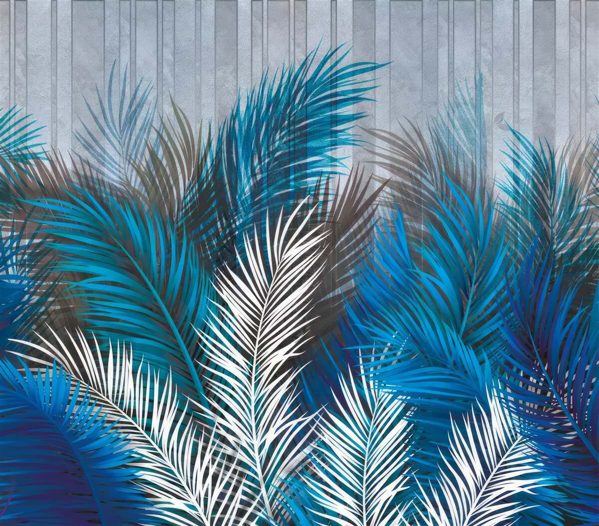 Fototapeta liście paproci w różnych kolorach