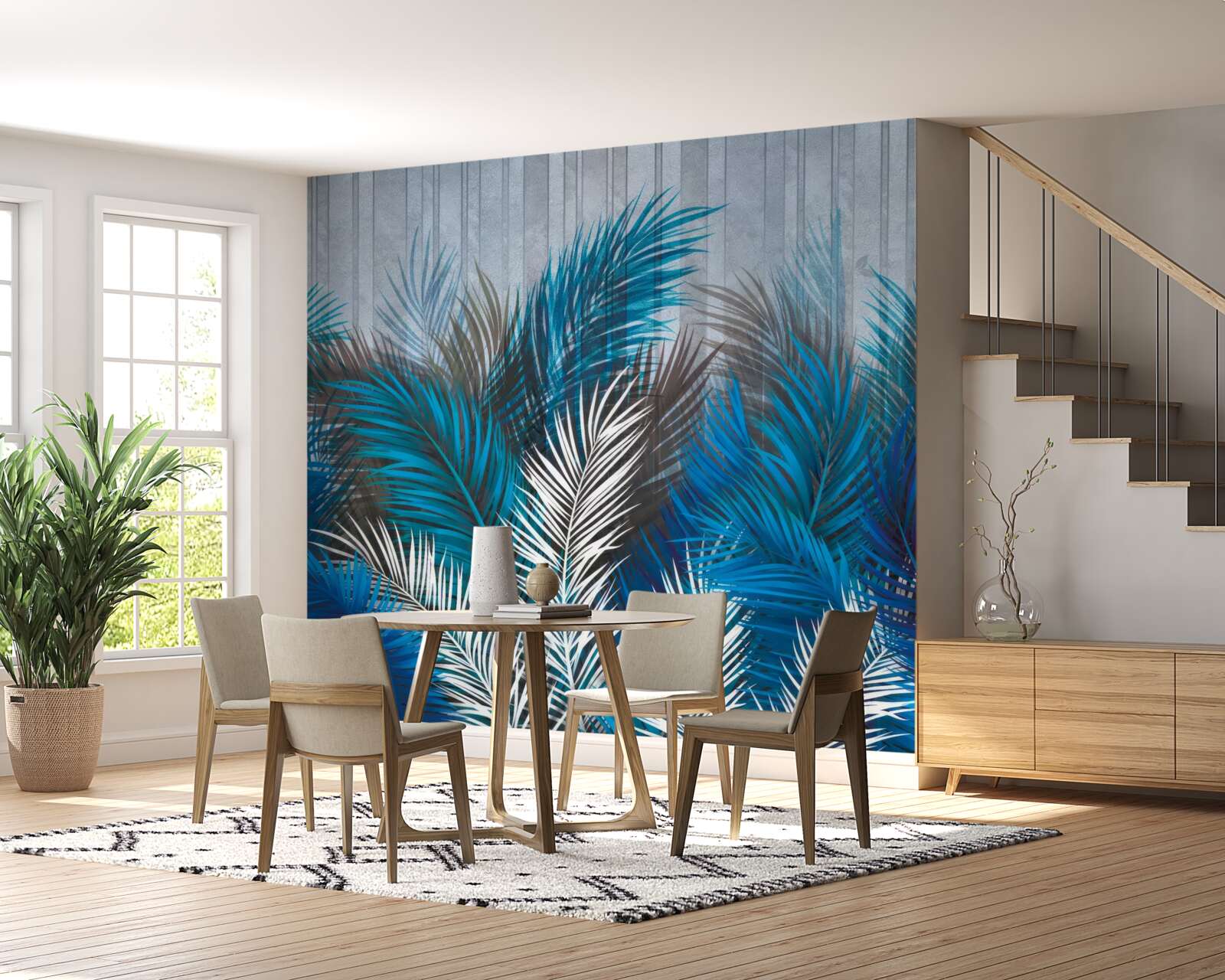 Fototapeta liście paproci w różnych kolorach