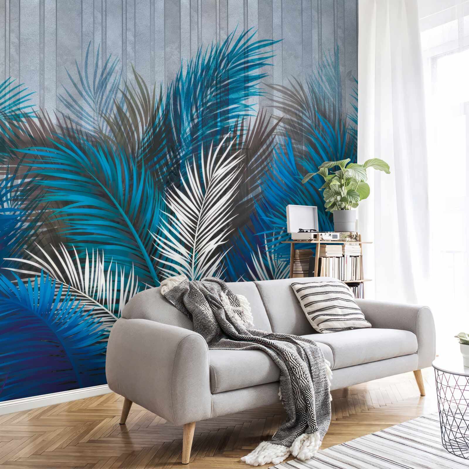 Fototapeta liście paproci w różnych kolorach