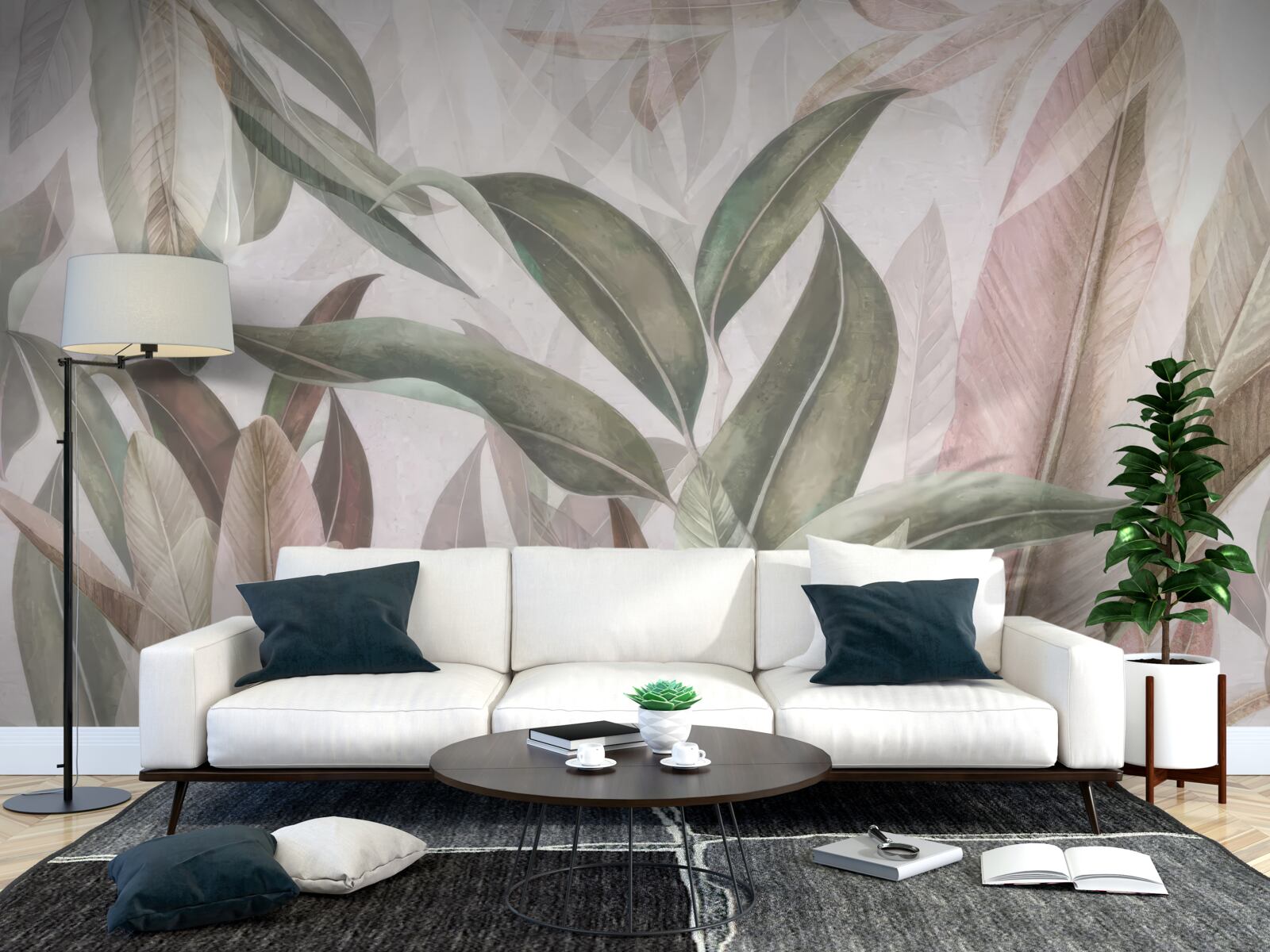 Fototapeta liście o różnych kształtach i rodzajach pokazane na zdjęciu