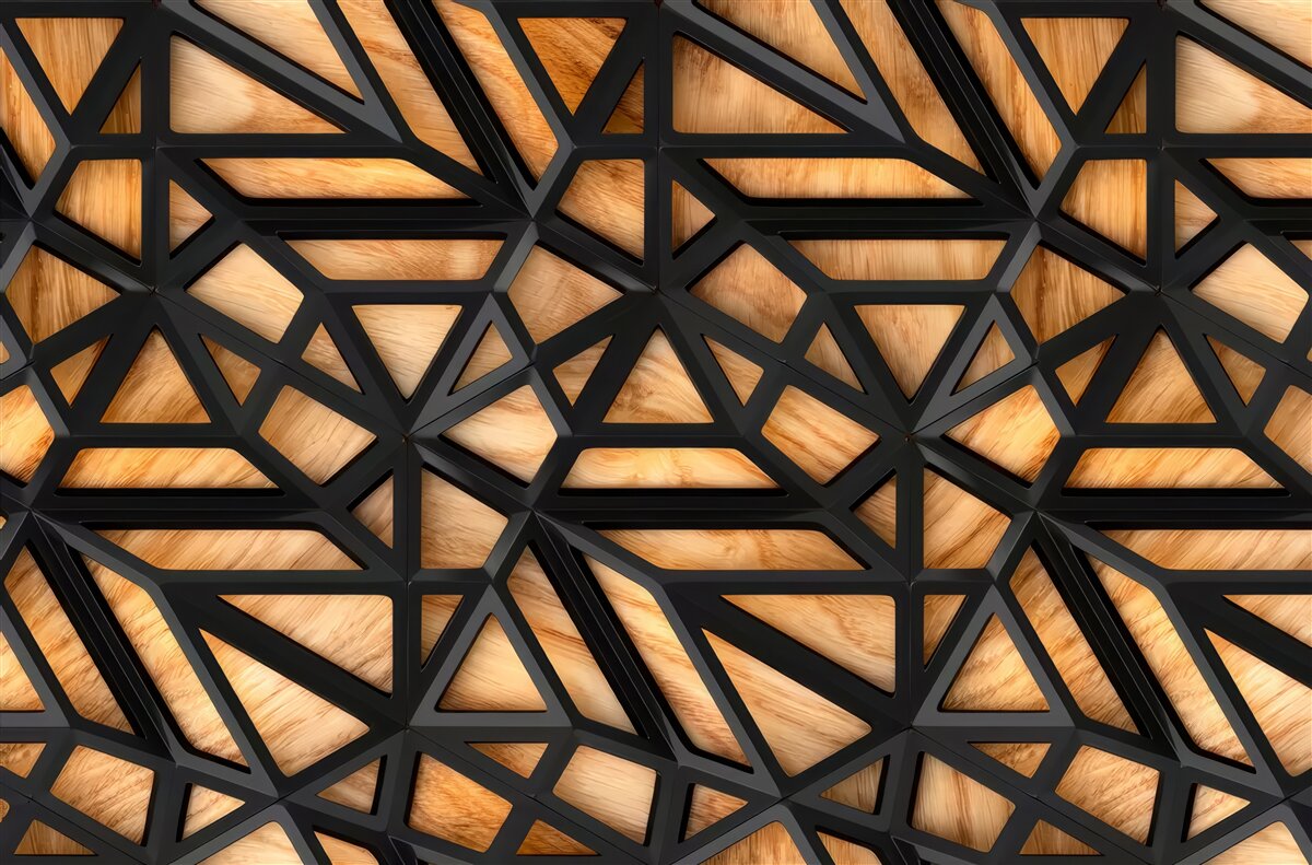 Fototapeta ciemne linie na brązowym tle