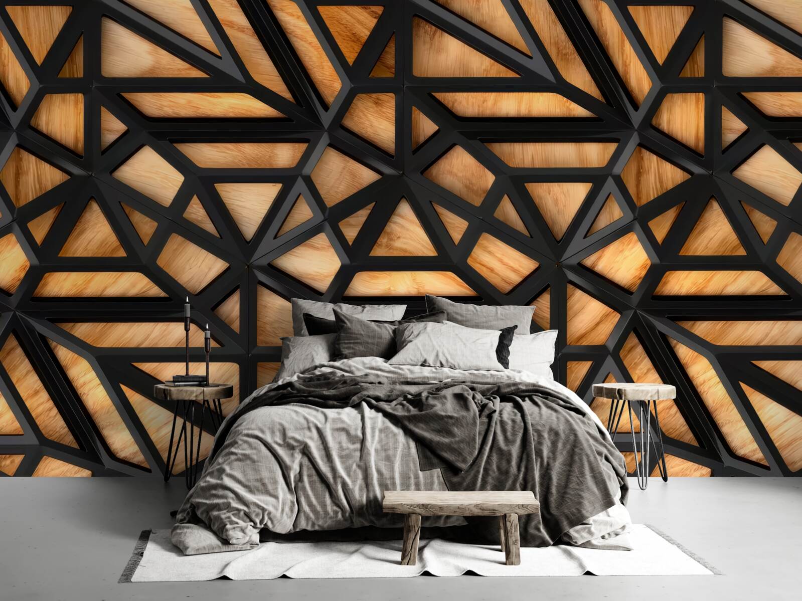 Fototapeta ciemne linie na brązowym tle