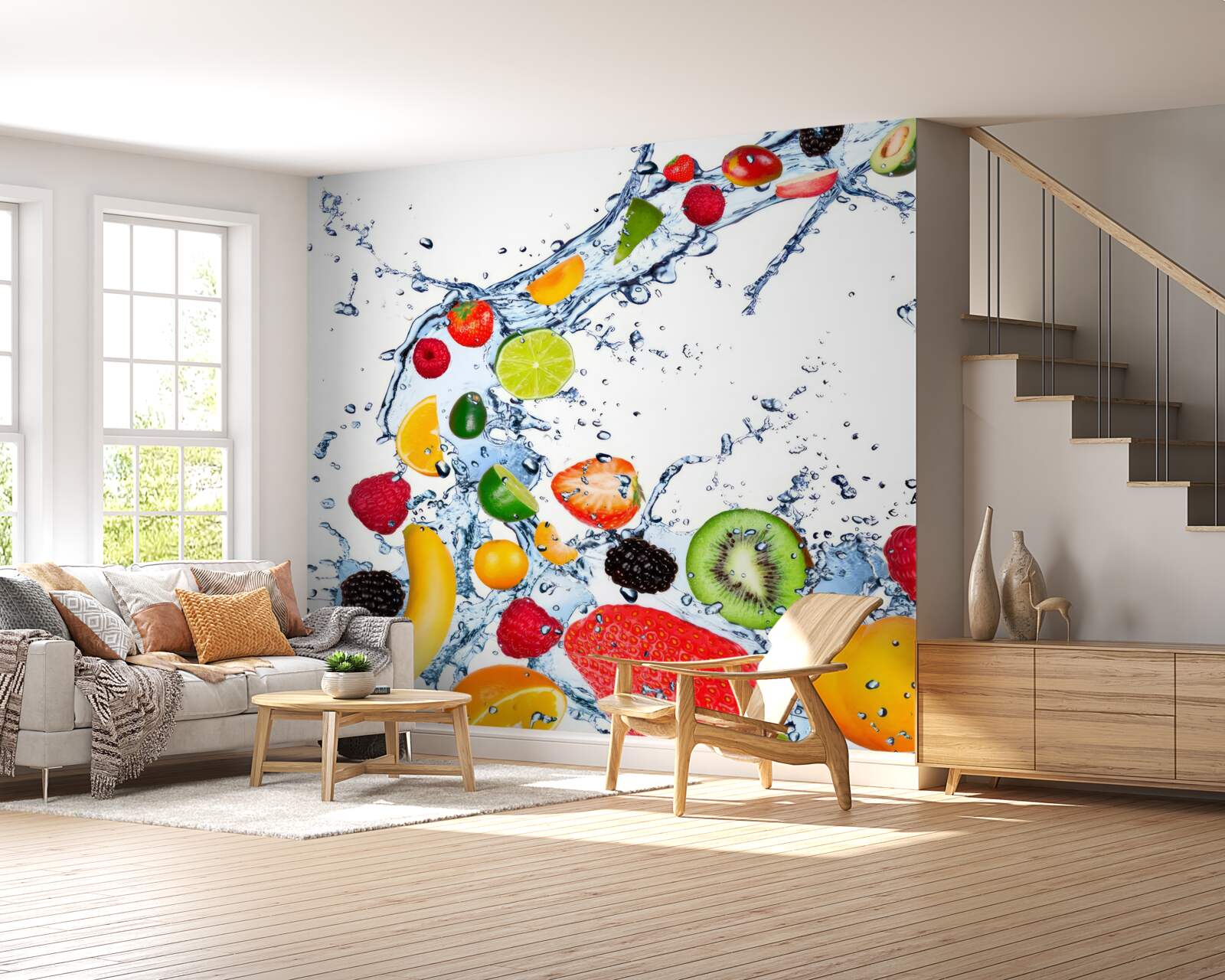 Fototapeta owoce pokroić i umieścić w wodzie