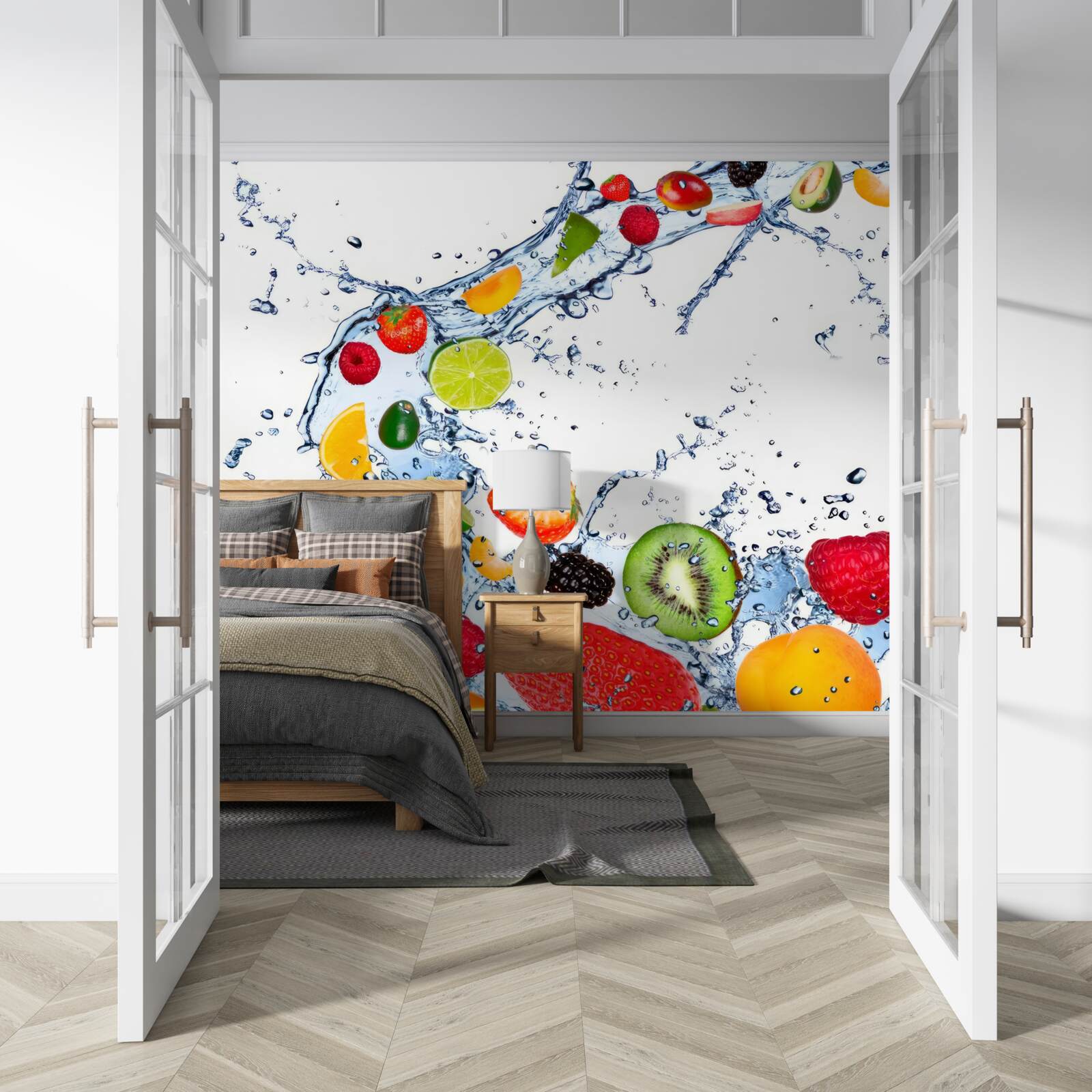 Fototapeta owoce pokroić i umieścić w wodzie