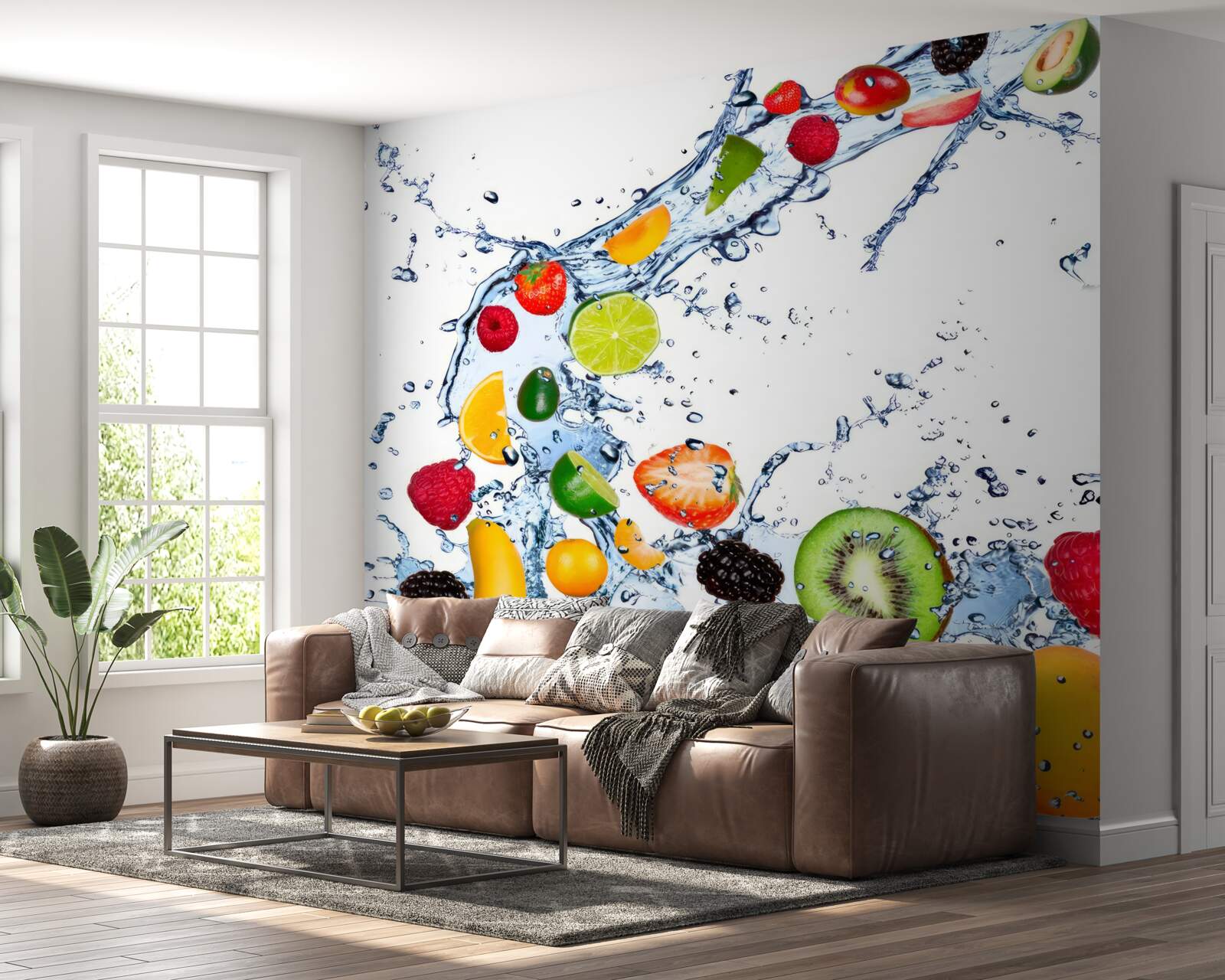 Fototapeta owoce pokroić i umieścić w wodzie