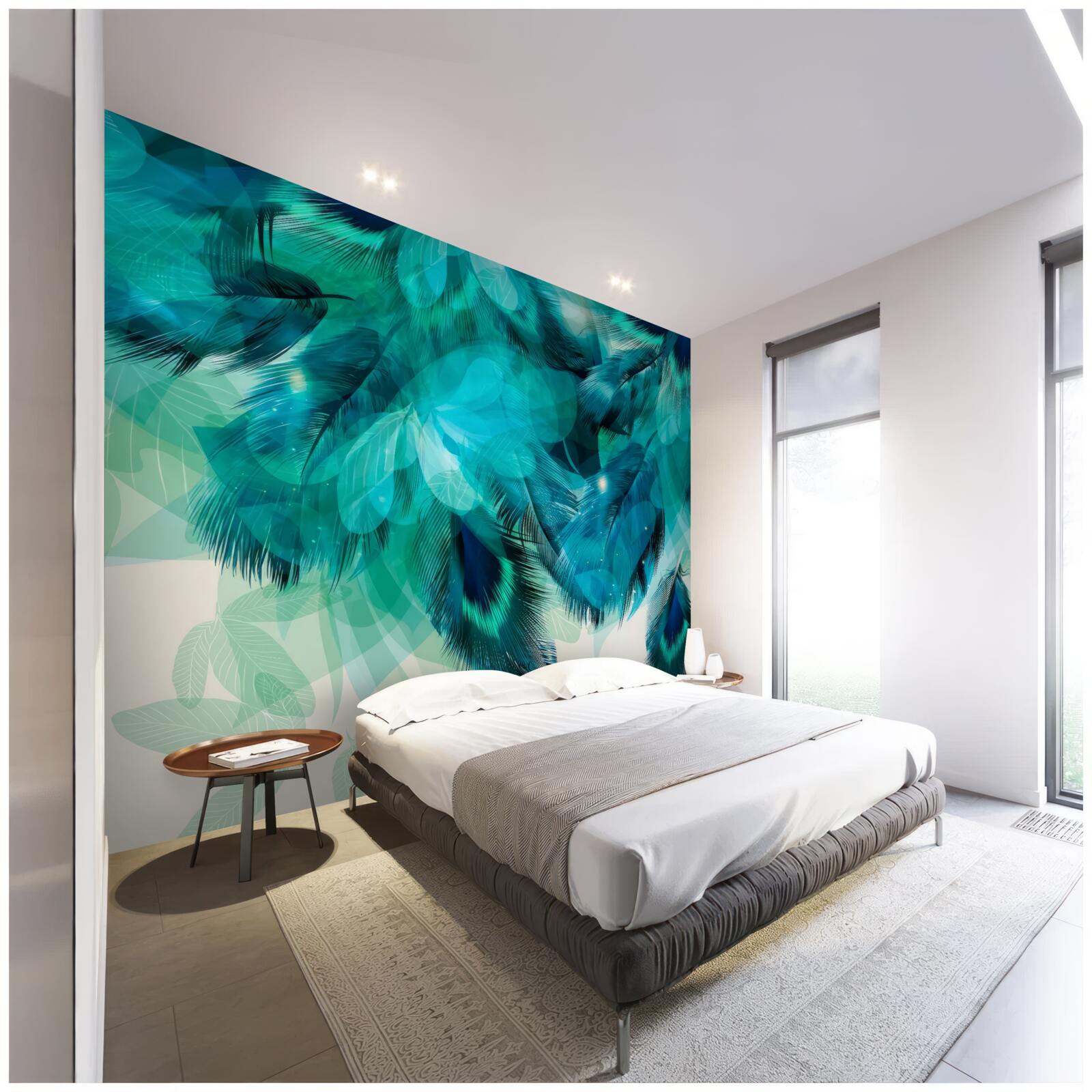 Fototapeta pawie pióra z turkusowym odcieniem