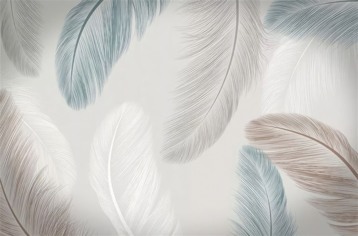 Fototapeta różne lekkie pióra