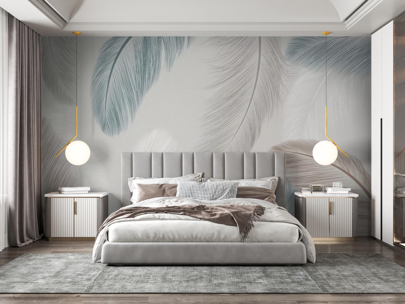 Fototapeta różne lekkie pióra