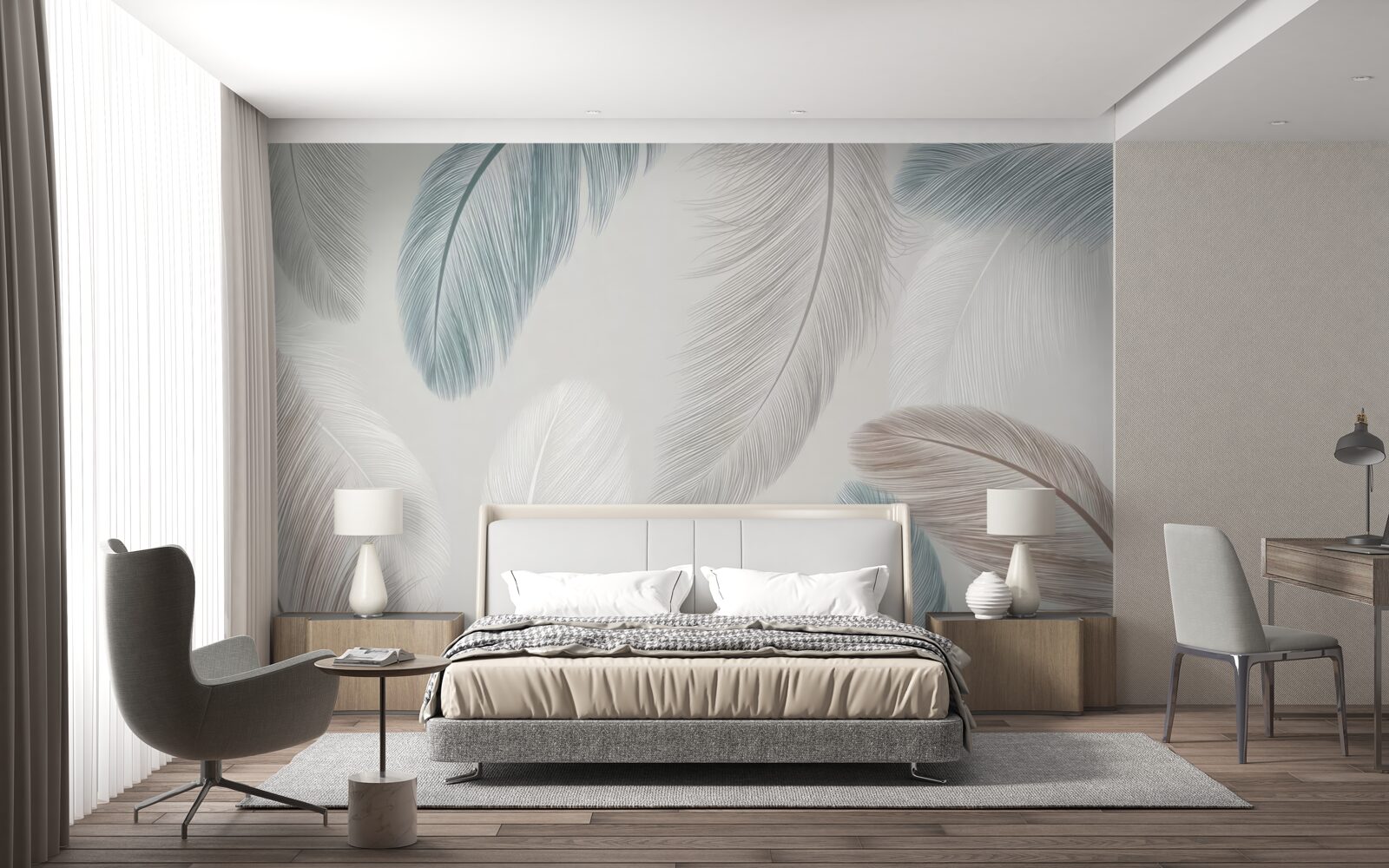 Fototapeta różne lekkie pióra