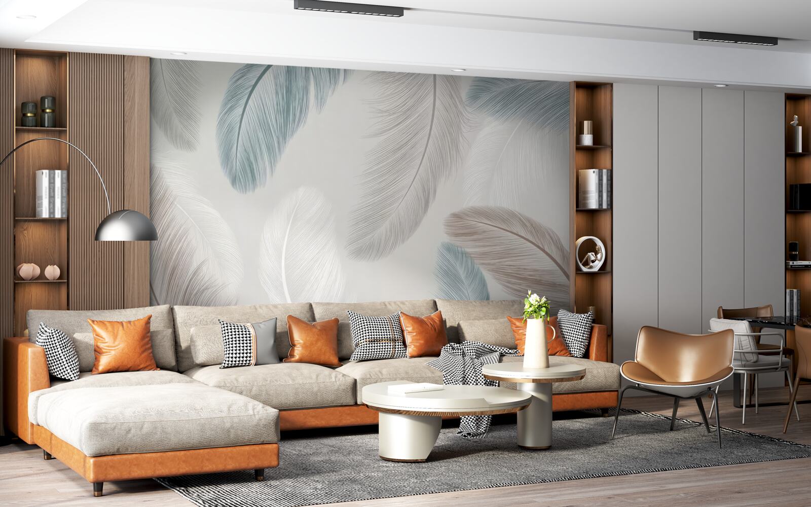 Fototapeta różne lekkie pióra