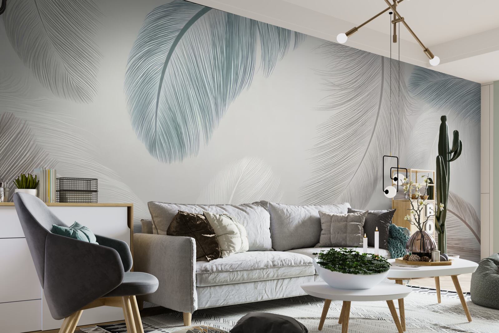 Fototapeta różne lekkie pióra