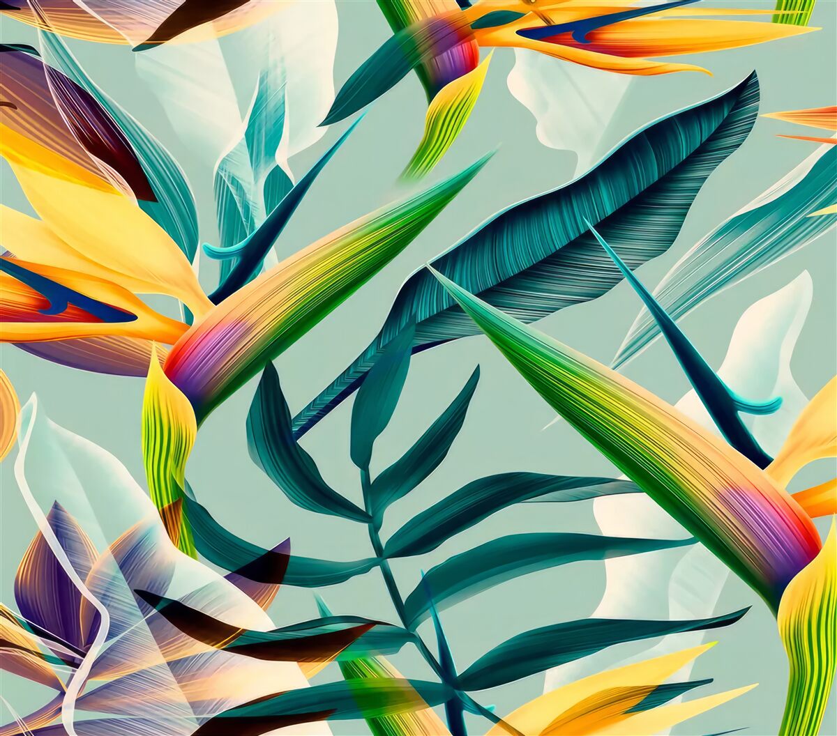 Fototapeta zbliżenie roślin o różnych kolorach