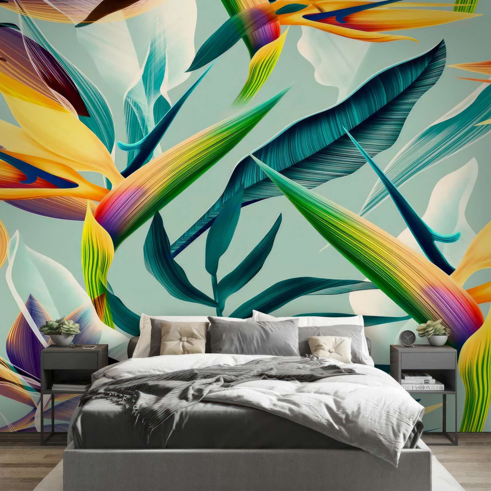 Fototapeta zbliżenie roślin o różnych kolorach