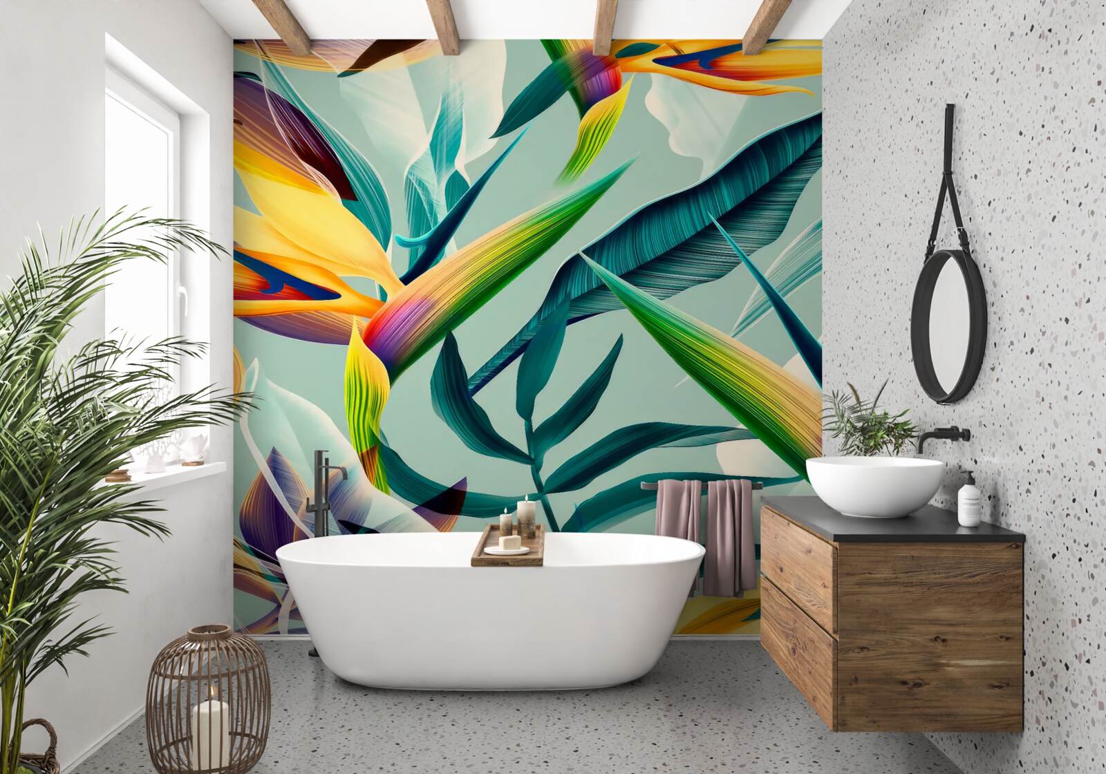 Fototapeta zbliżenie roślin o różnych kolorach