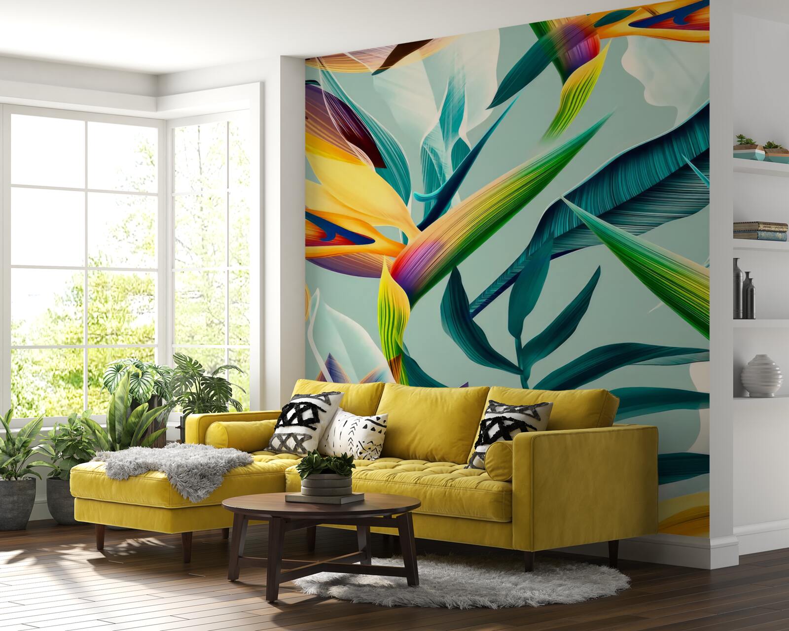 Fototapeta zbliżenie roślin o różnych kolorach