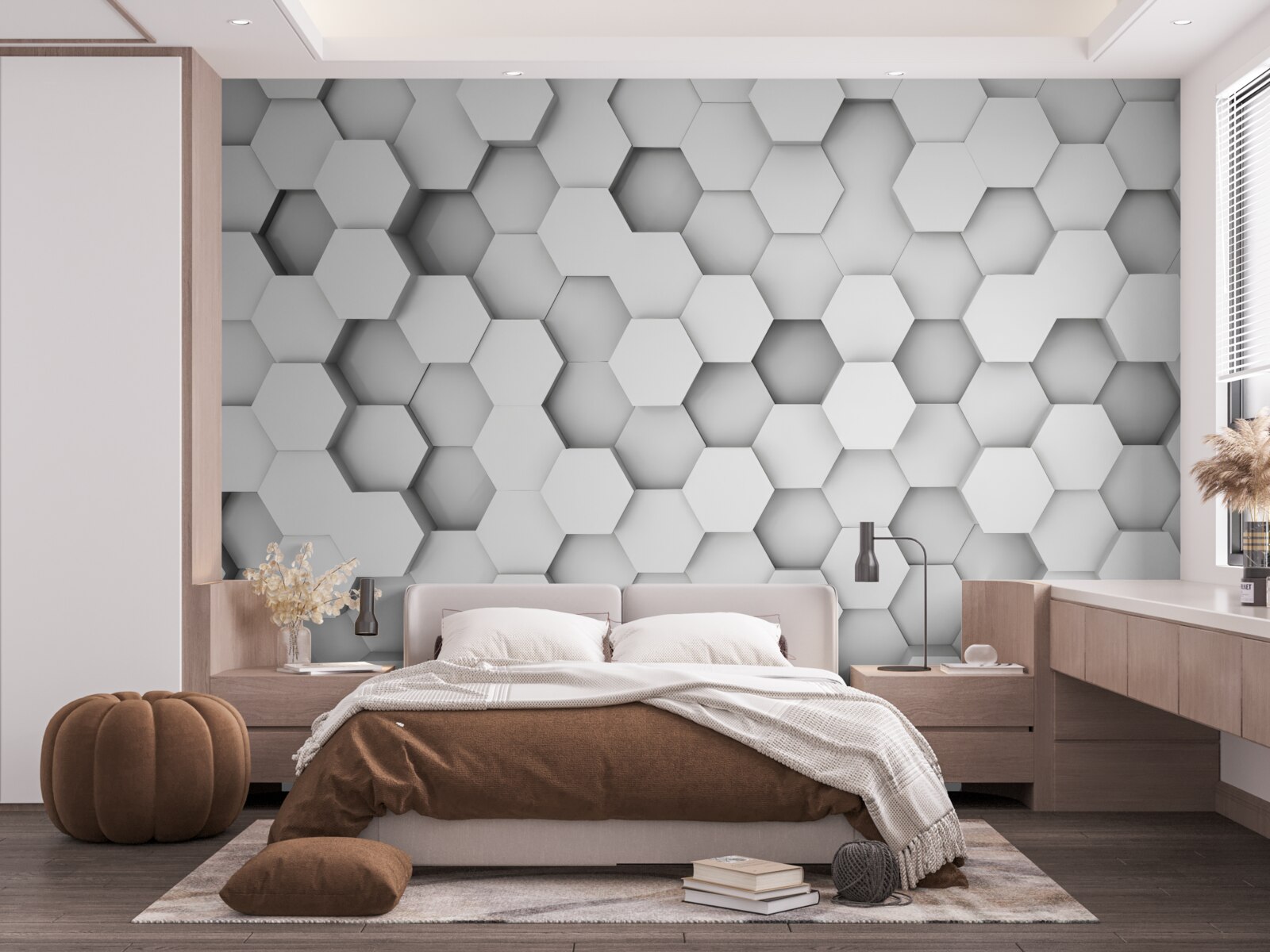 Fototapeta tło jasnych sześciokątów