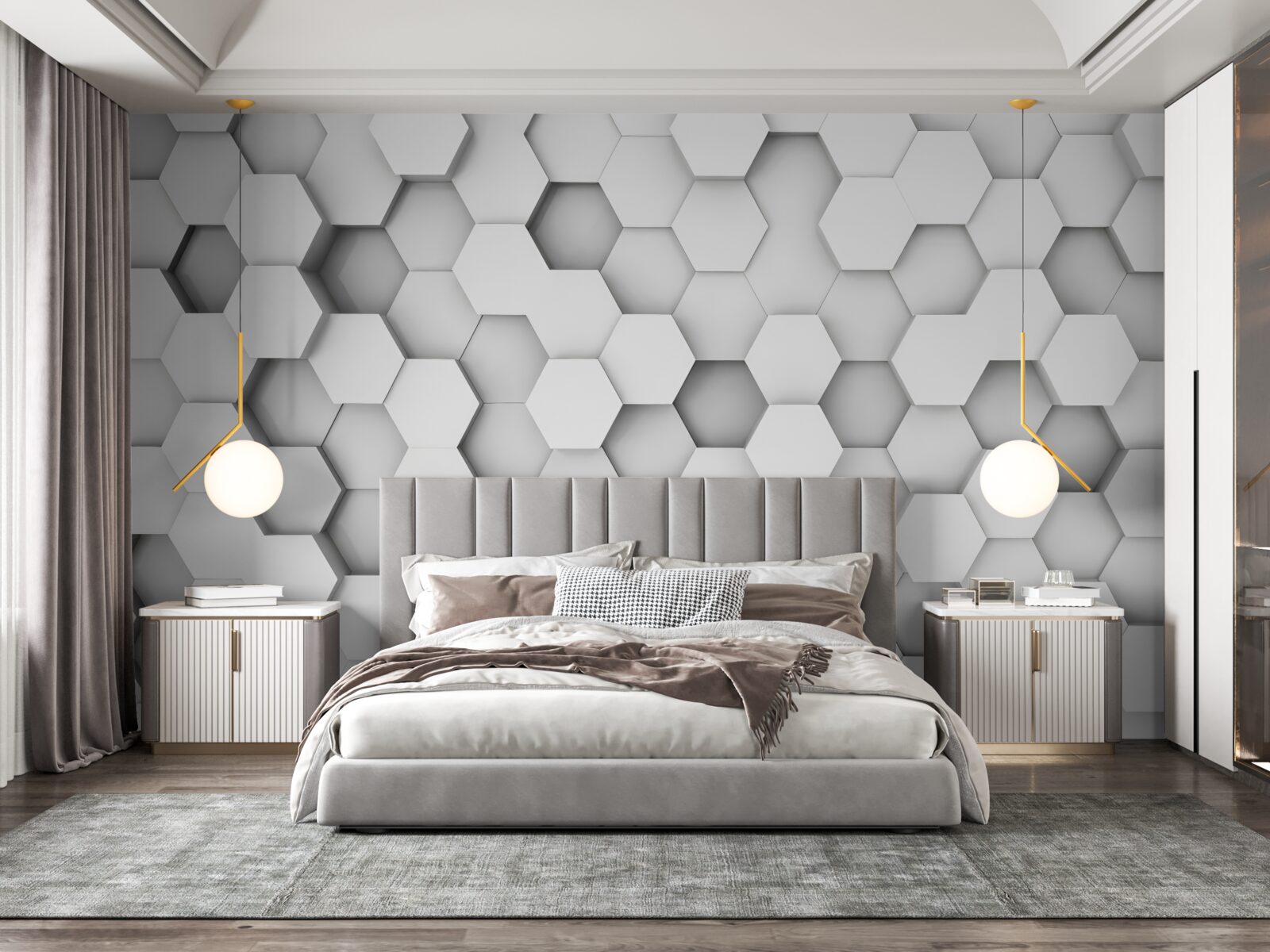 Fototapeta tło jasnych sześciokątów