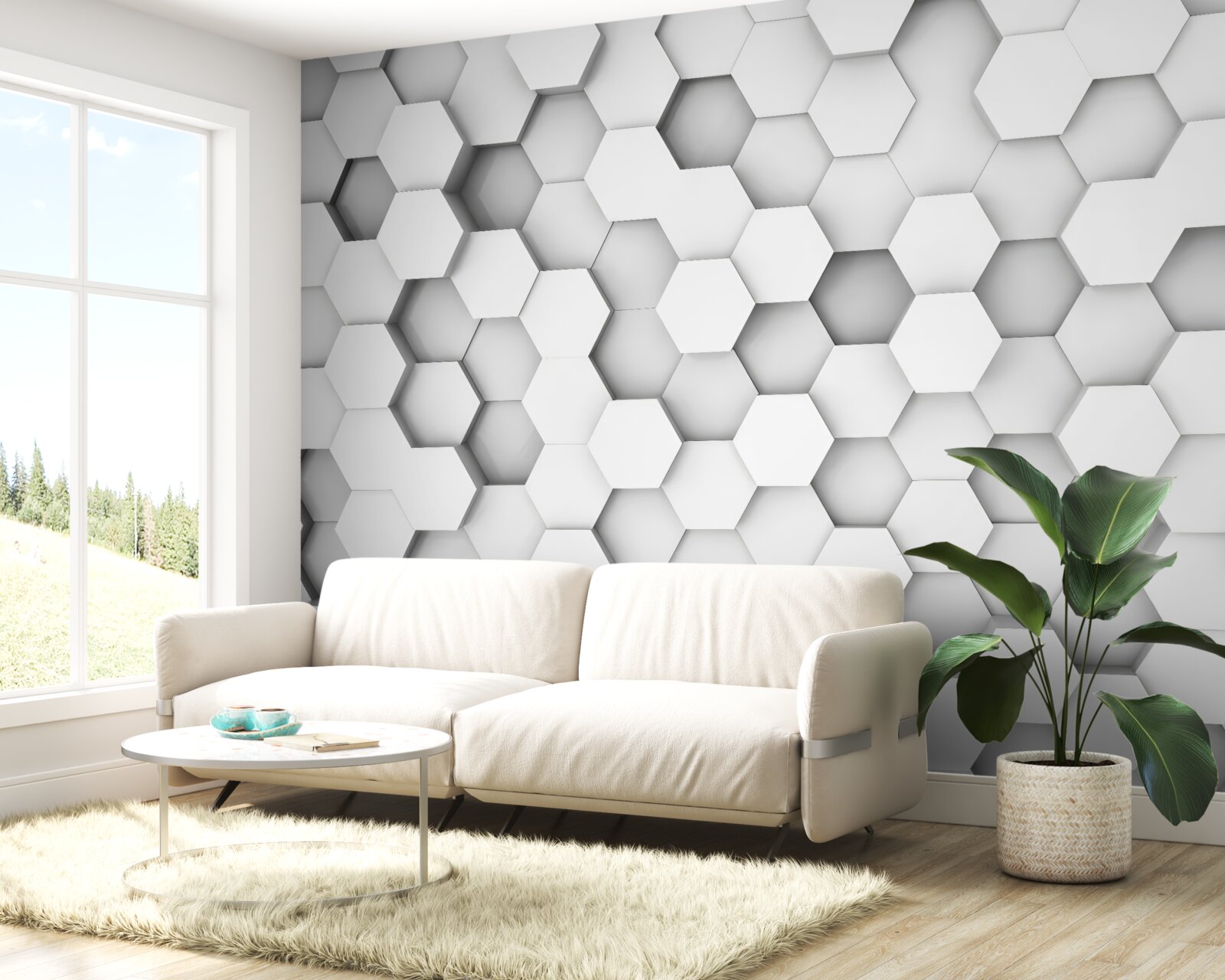 Fototapeta tło jasnych sześciokątów