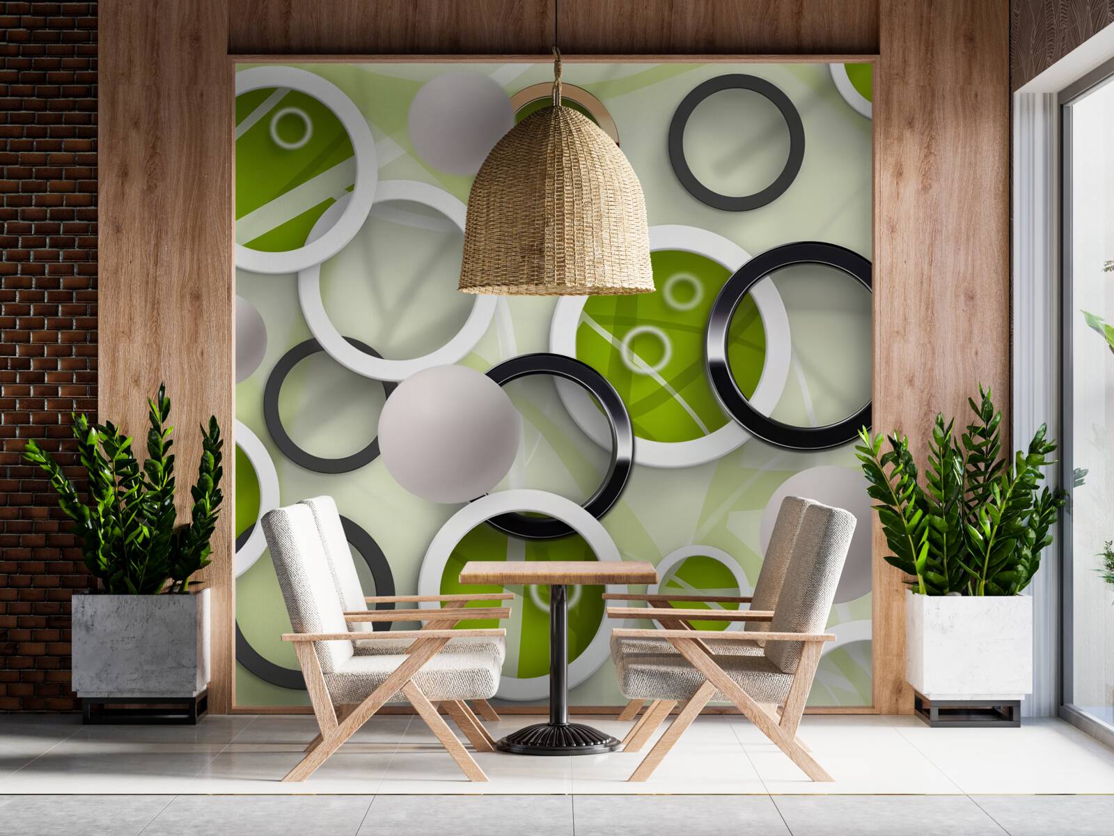 Fototapeta koła w różnych kolorach i rozmiarach