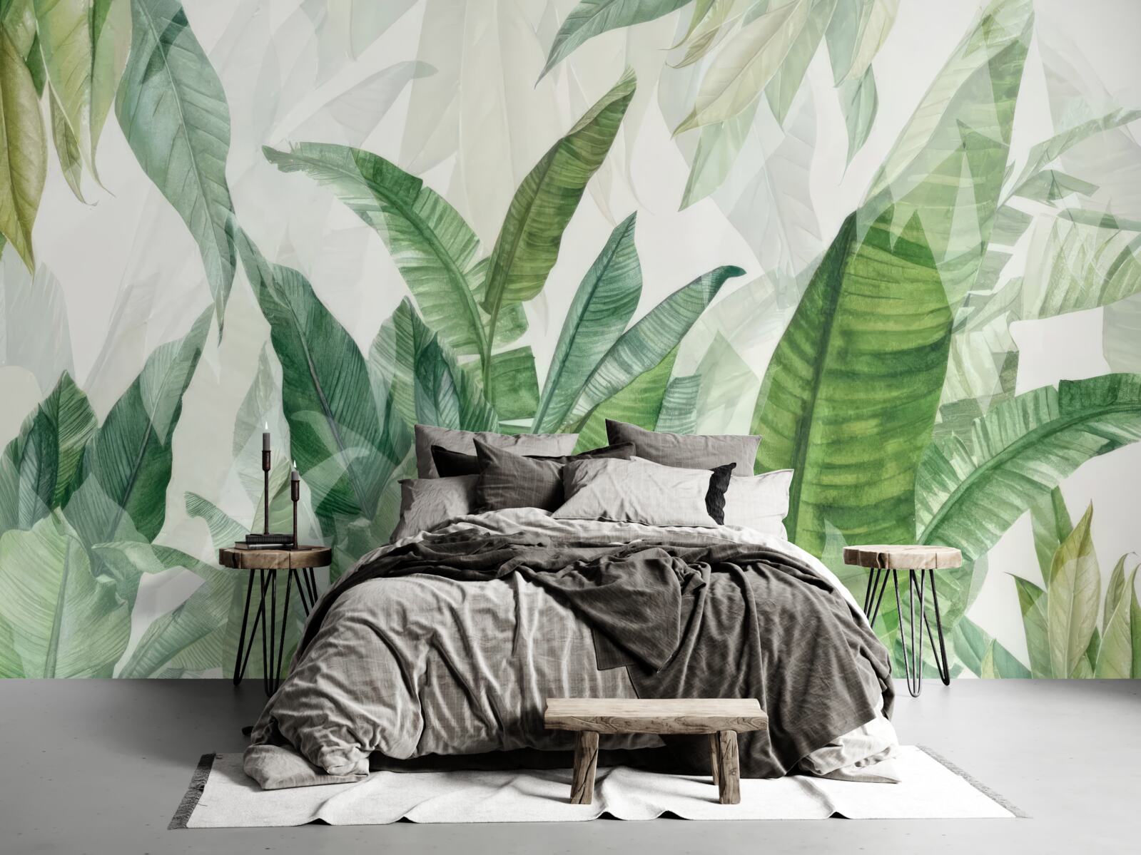 Fototapeta tropikalne zielone liście