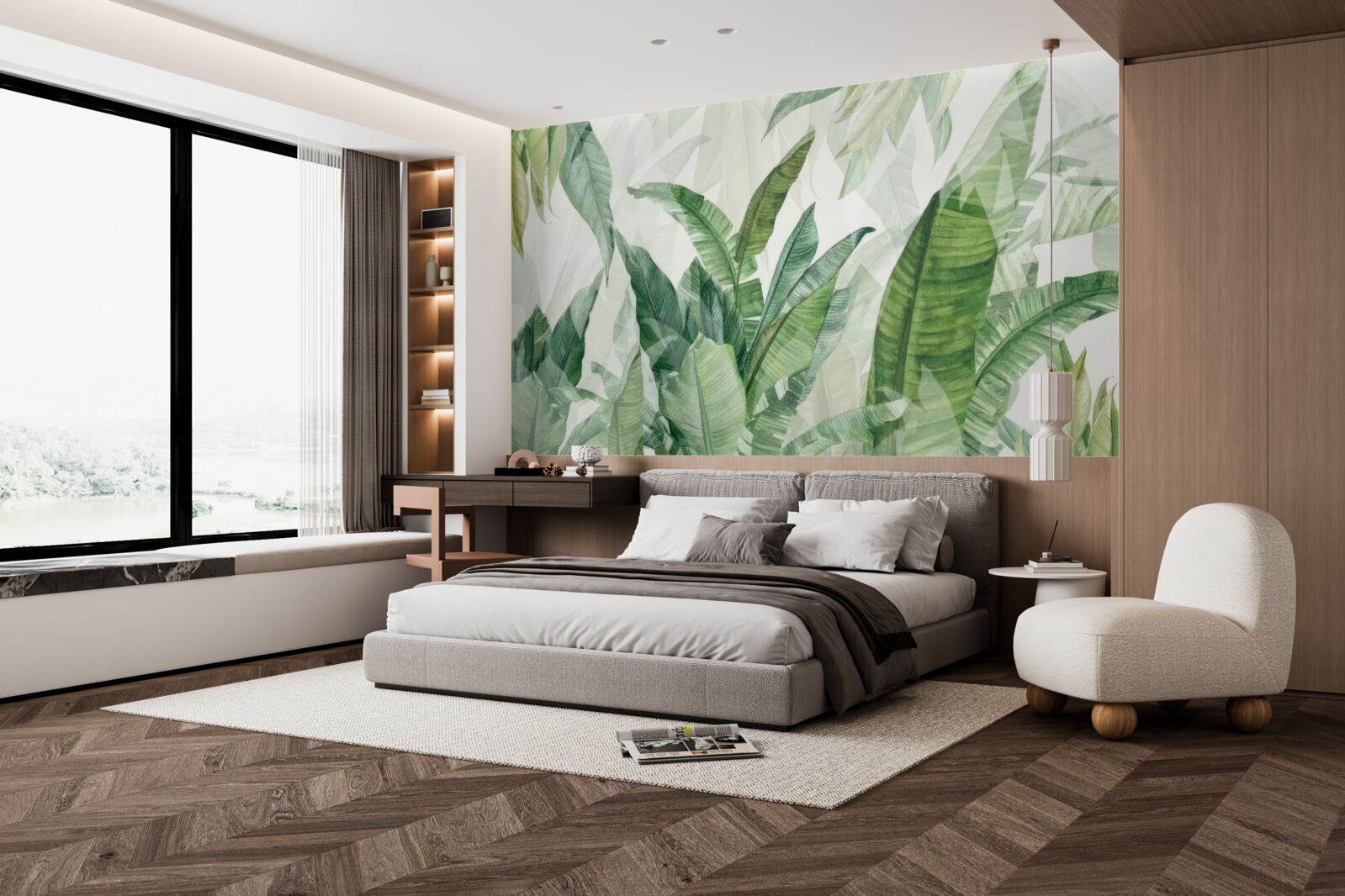 Fototapeta tropikalne zielone liście