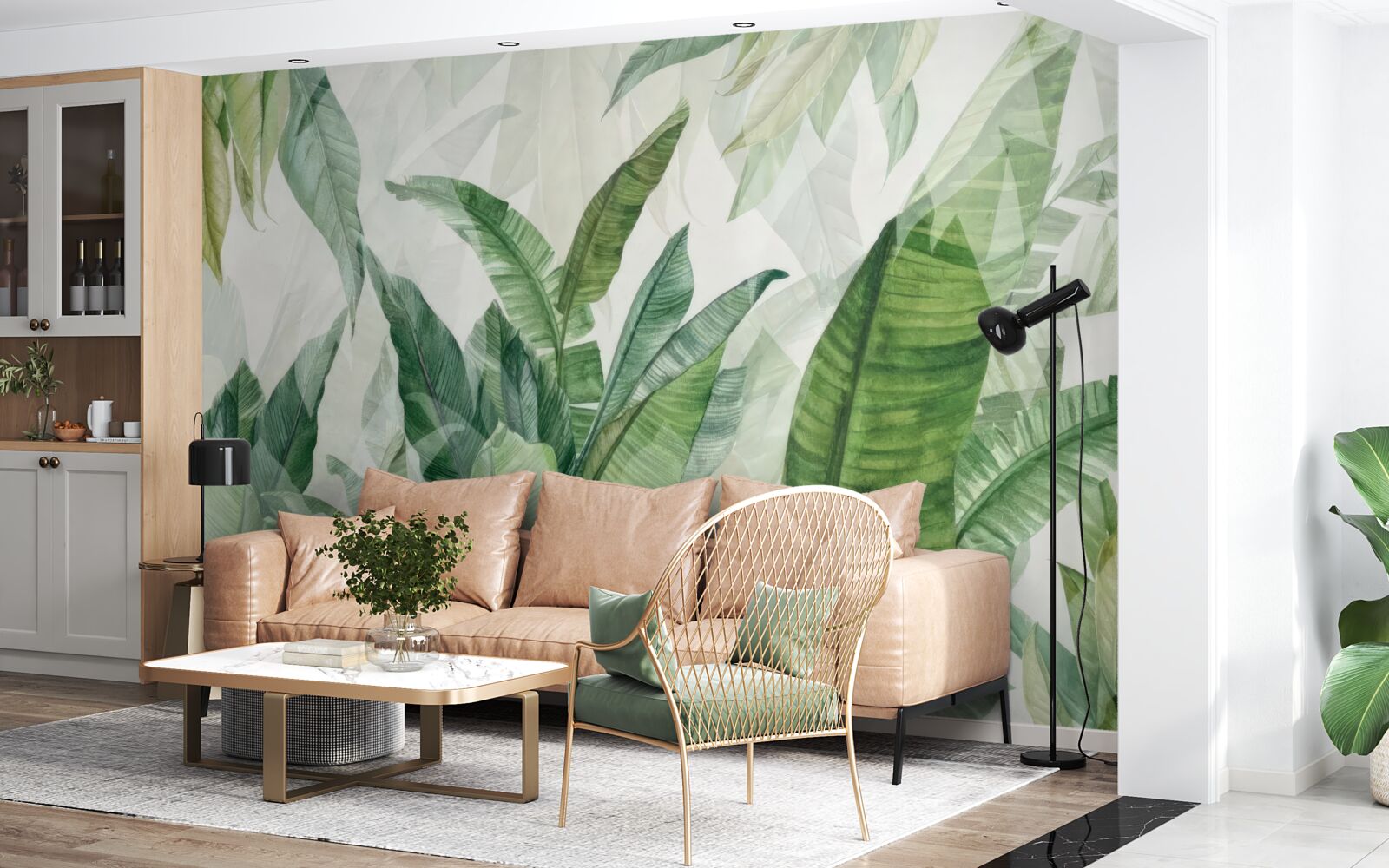 Fototapeta tropikalne zielone liście