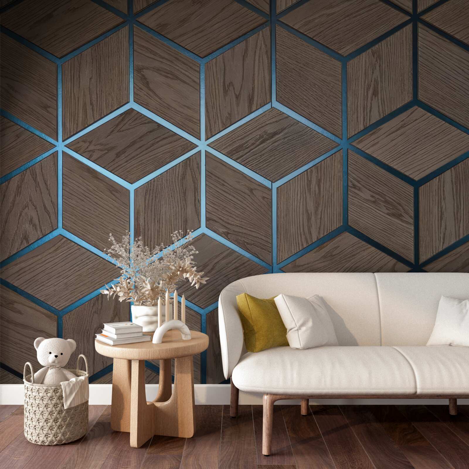 Fototapeta tło z wzorem parkietu