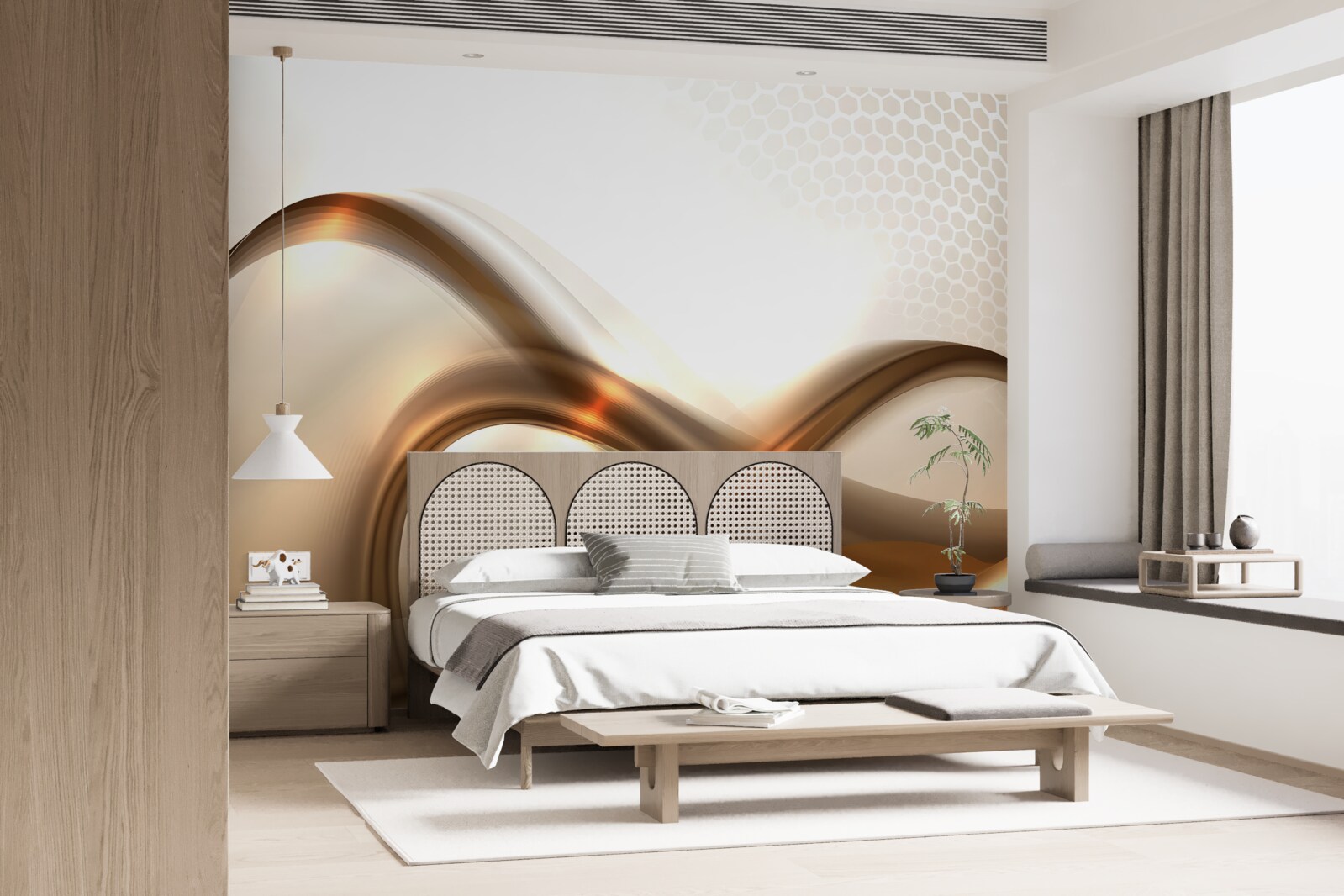 Fototapeta linie są zakrzywione jak złoto