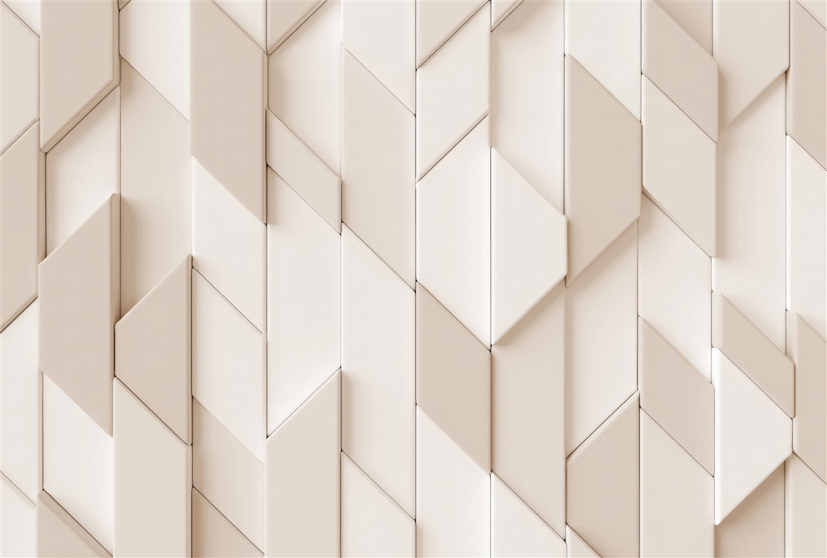 Fototapeta trójwymiarowe kształty z czterema twarzami