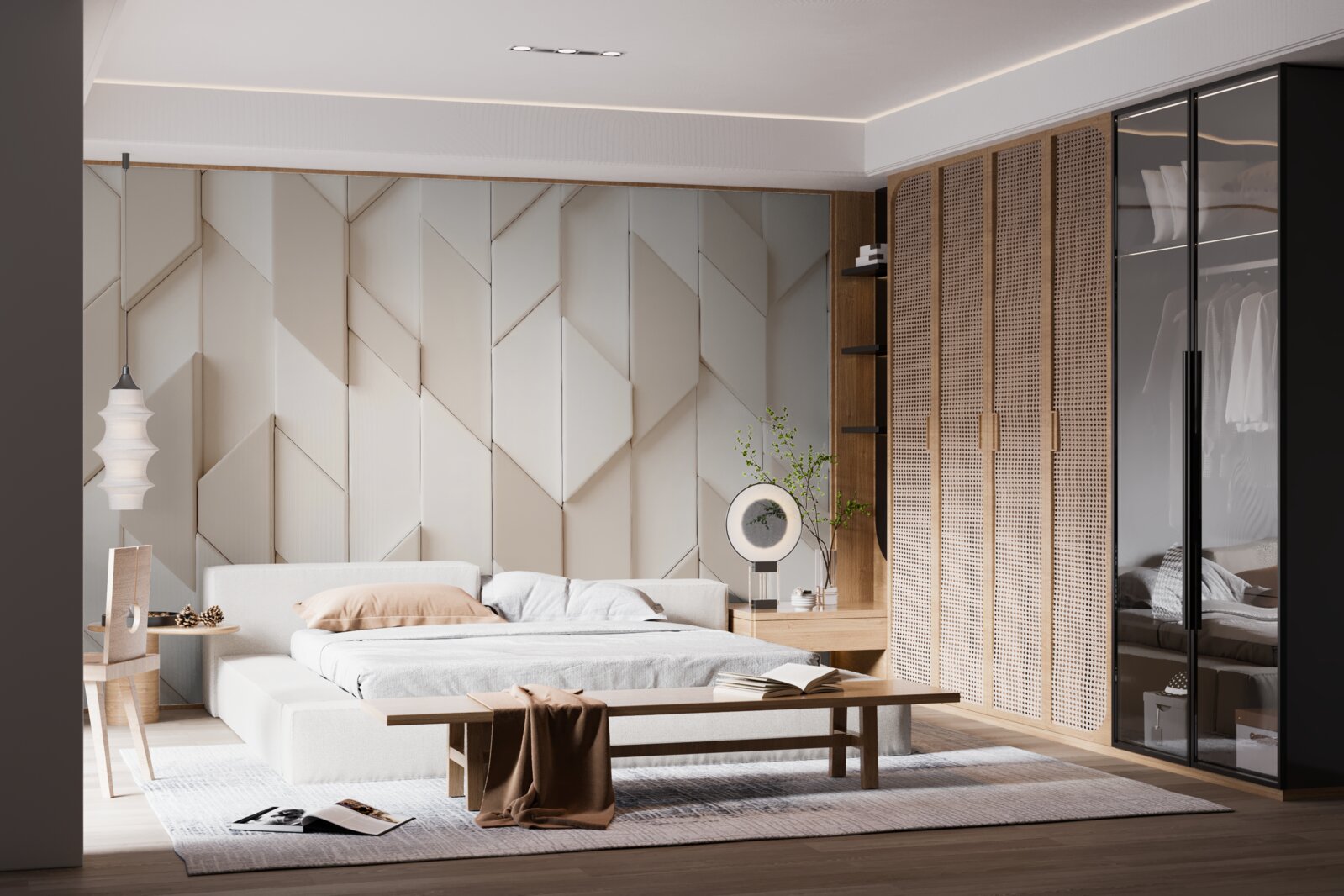 Fototapeta trójwymiarowe kształty z czterema twarzami