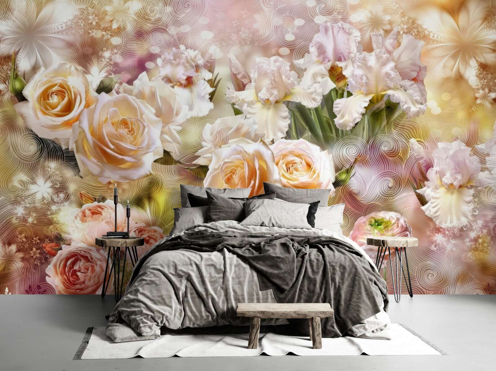 Fototapeta kremowe róże