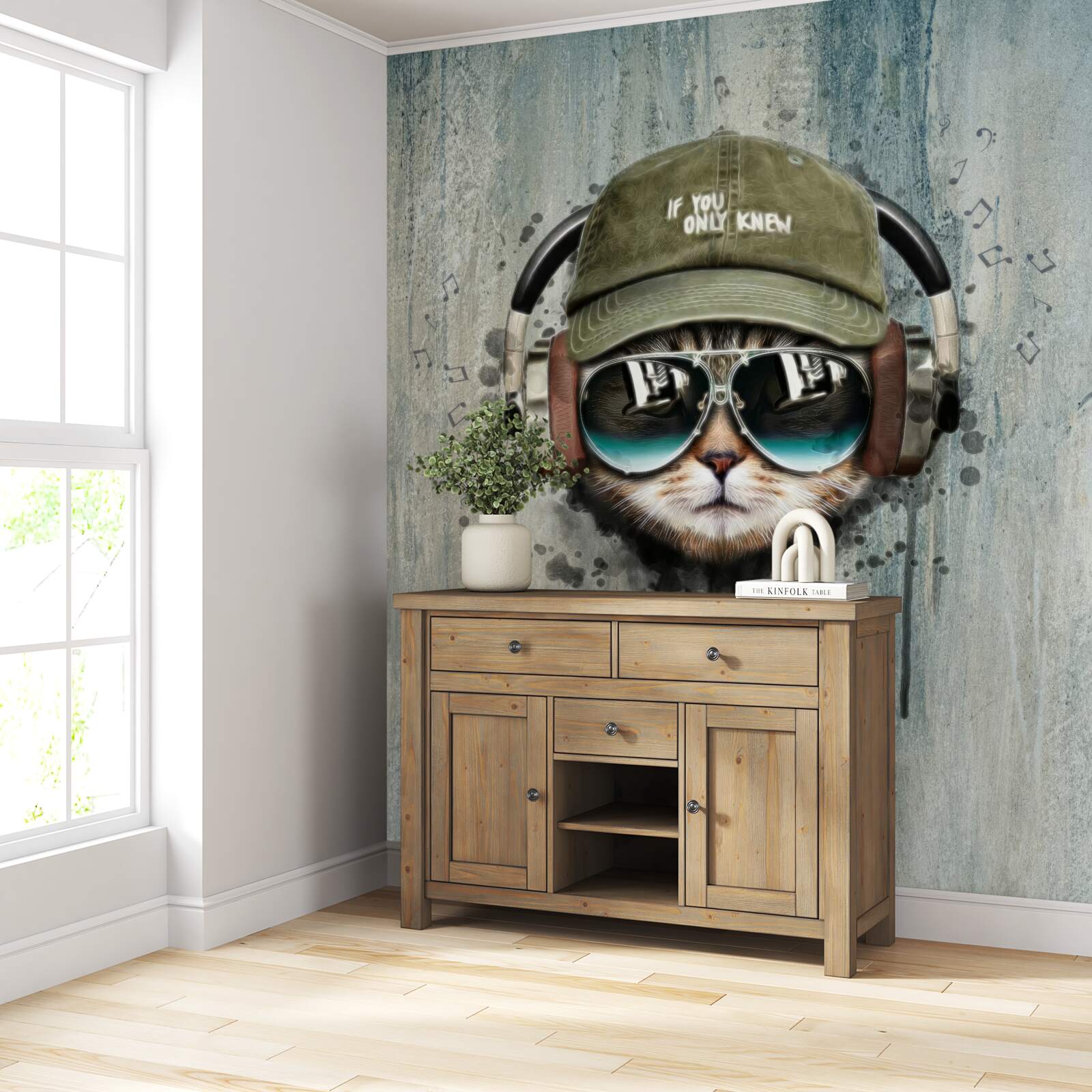 Fototapeta modny kot