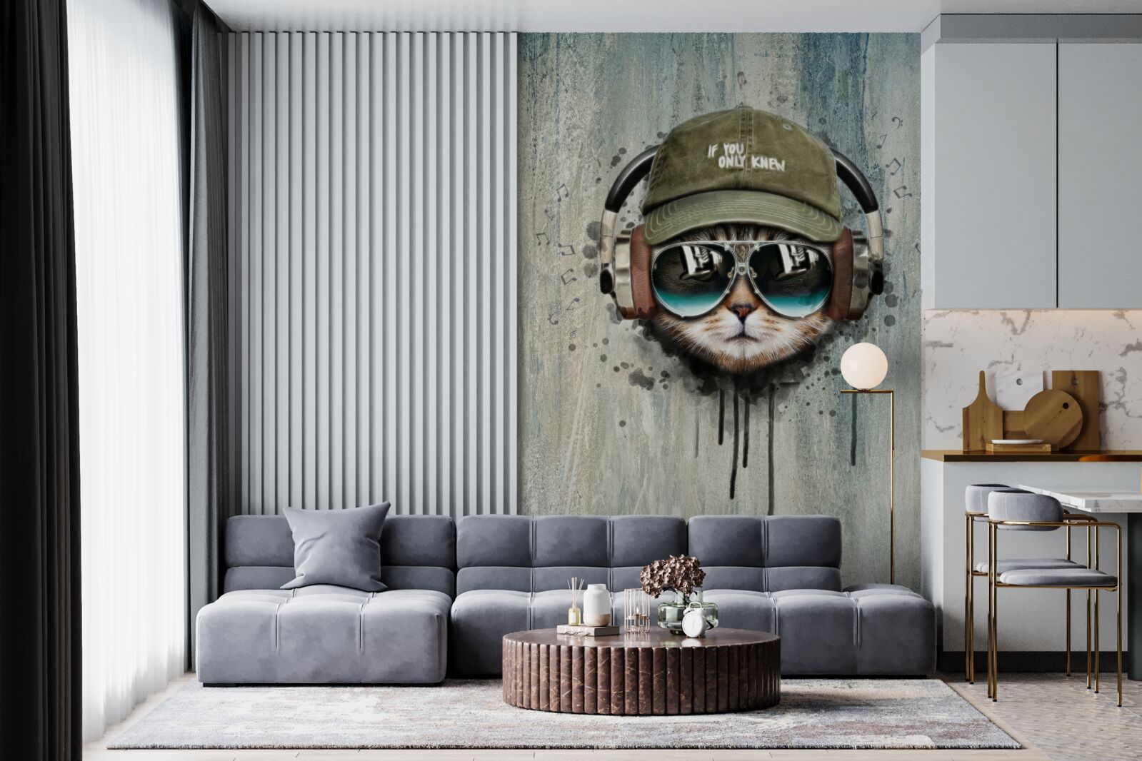 Fototapeta modny kot