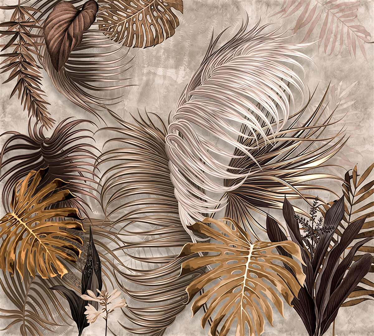 Fototapeta duże złote liście