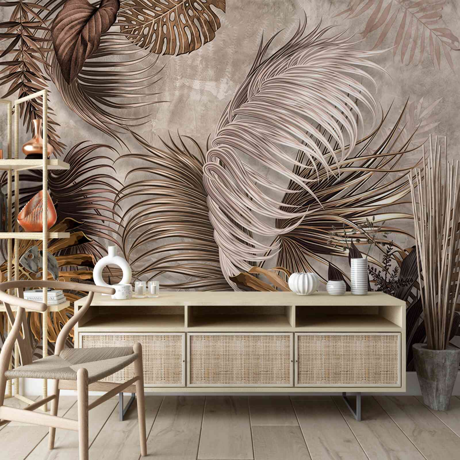 Fototapeta duże złote liście