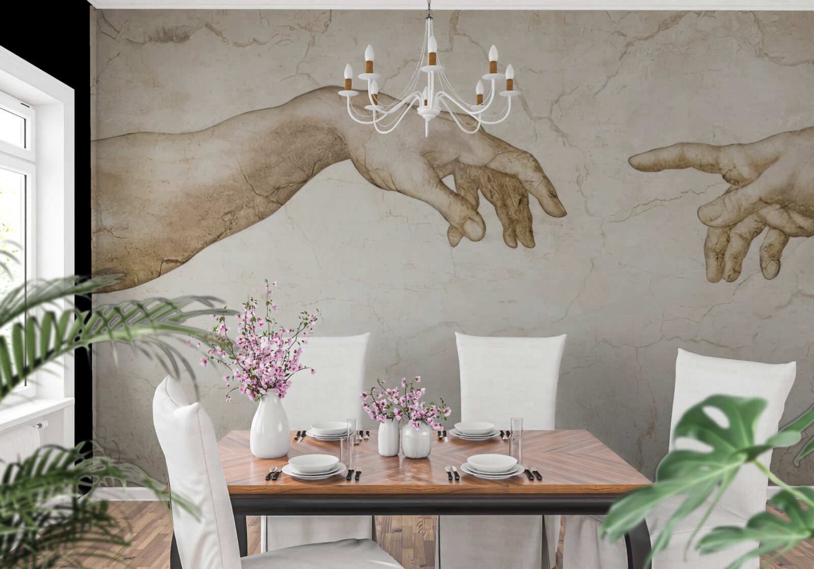 Fototapeta dwie wyciągnięte ręce ku sobie