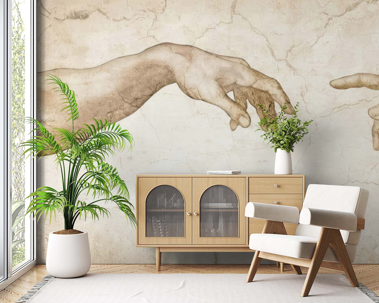 Fototapeta dwie wyciągnięte ręce ku sobie