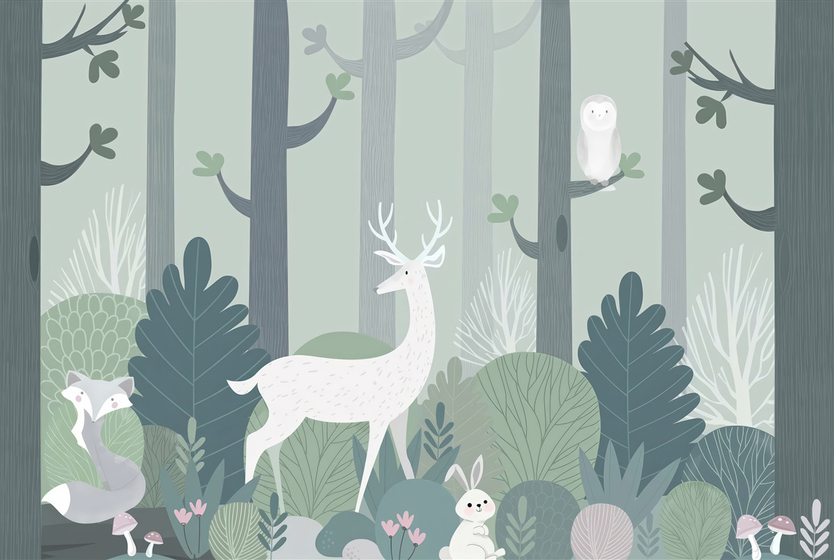 Fototapeta zwierzęta w ciemnym zaroślu