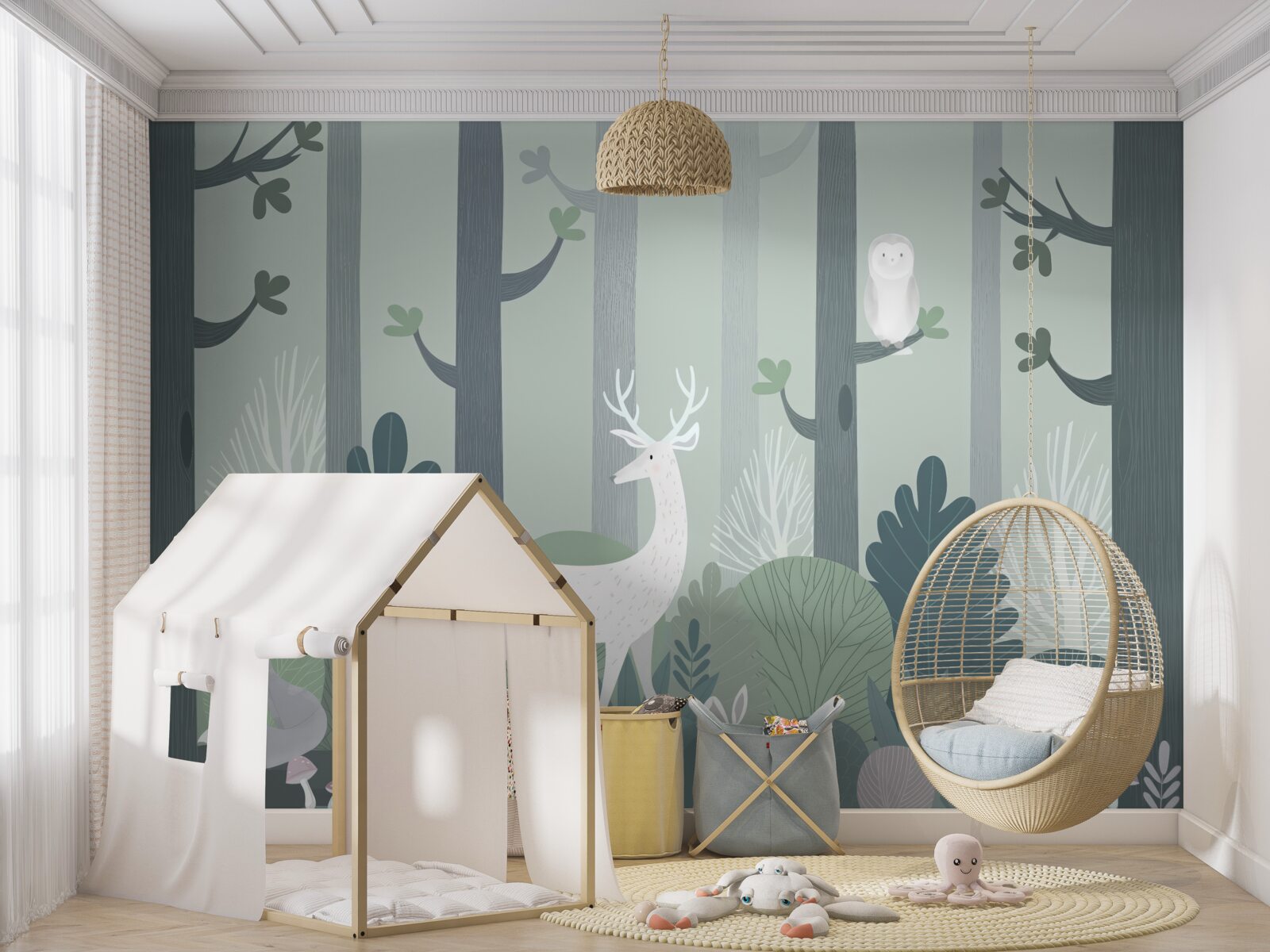 Fototapeta zwierzęta w ciemnym zaroślu