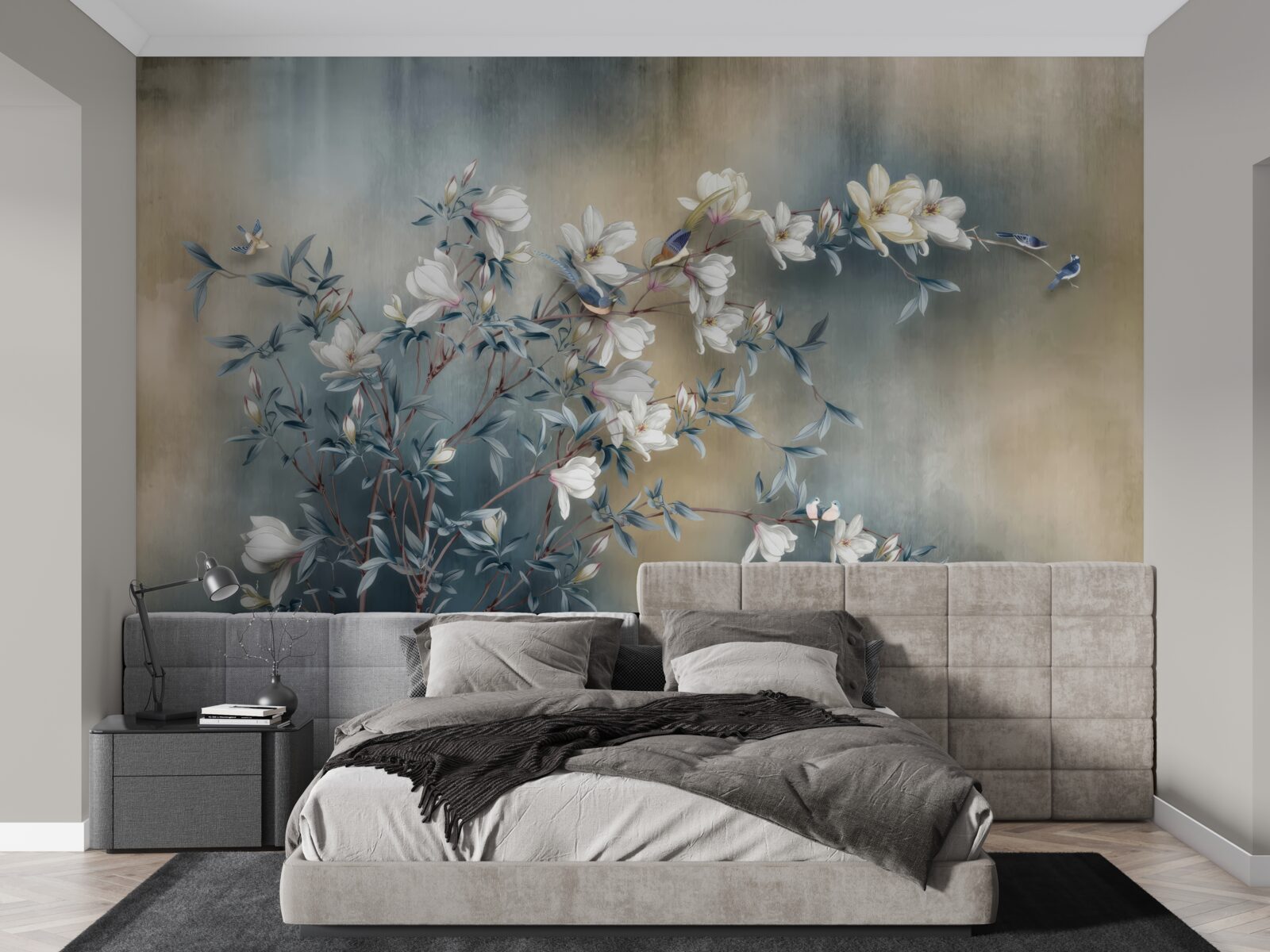 Fototapeta gałąź pokryta białymi kwiatami