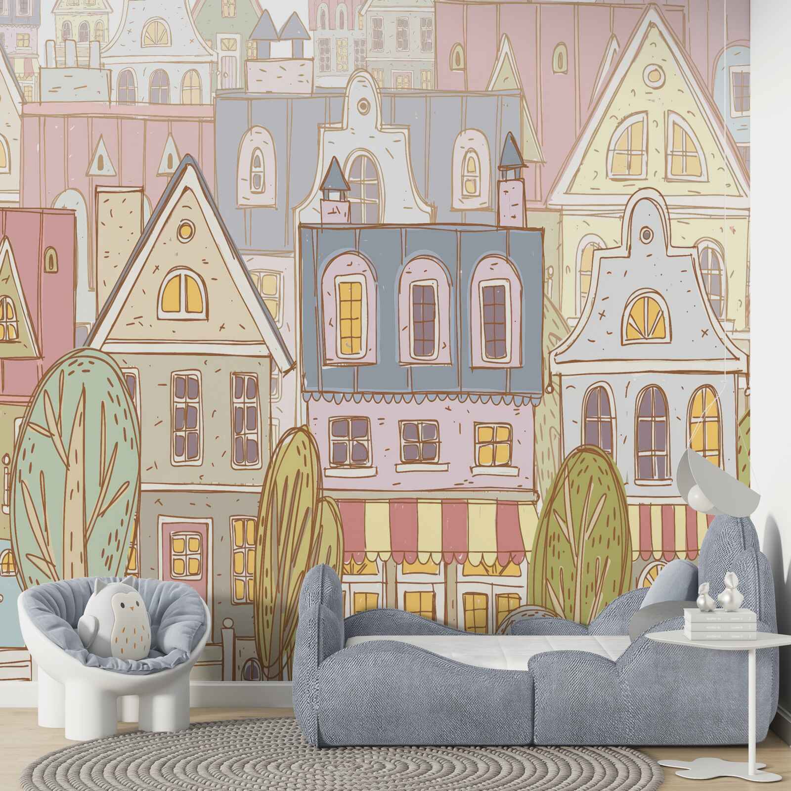 Fototapeta domy różnego typu