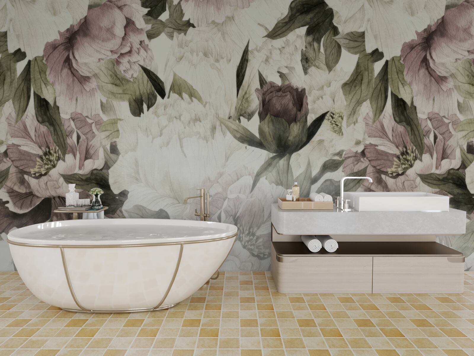 Fototapeta obrazy różnych dużych kwiatów