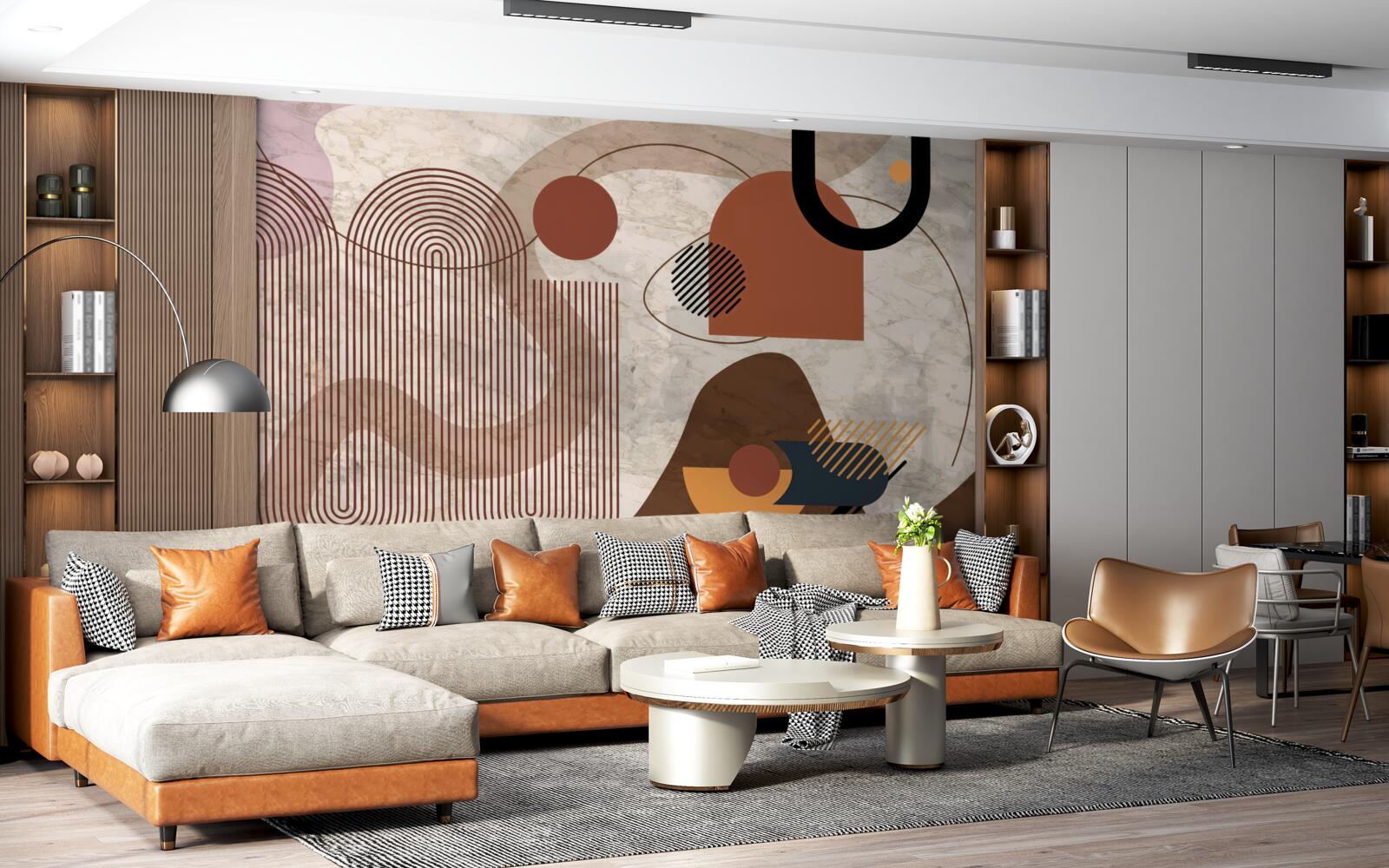 Fototapeta ciemne kolory w abstrakcyjnym stylu