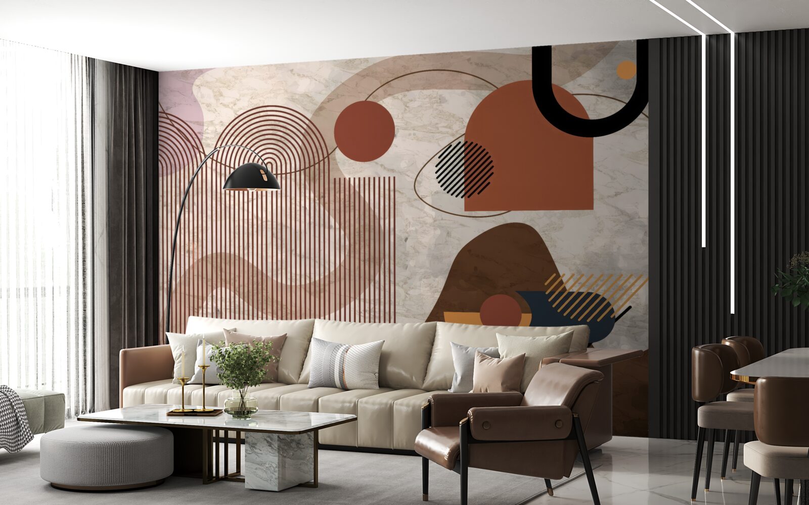 Fototapeta ciemne kolory w abstrakcyjnym stylu