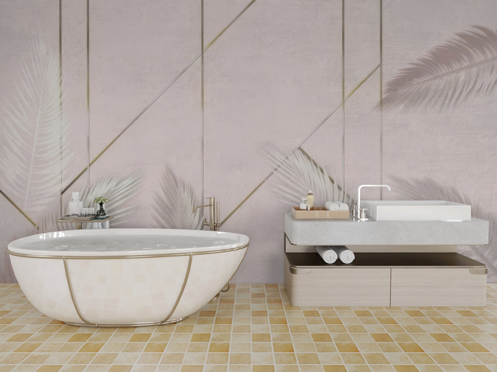 Fototapeta jasne tło z liśćmi