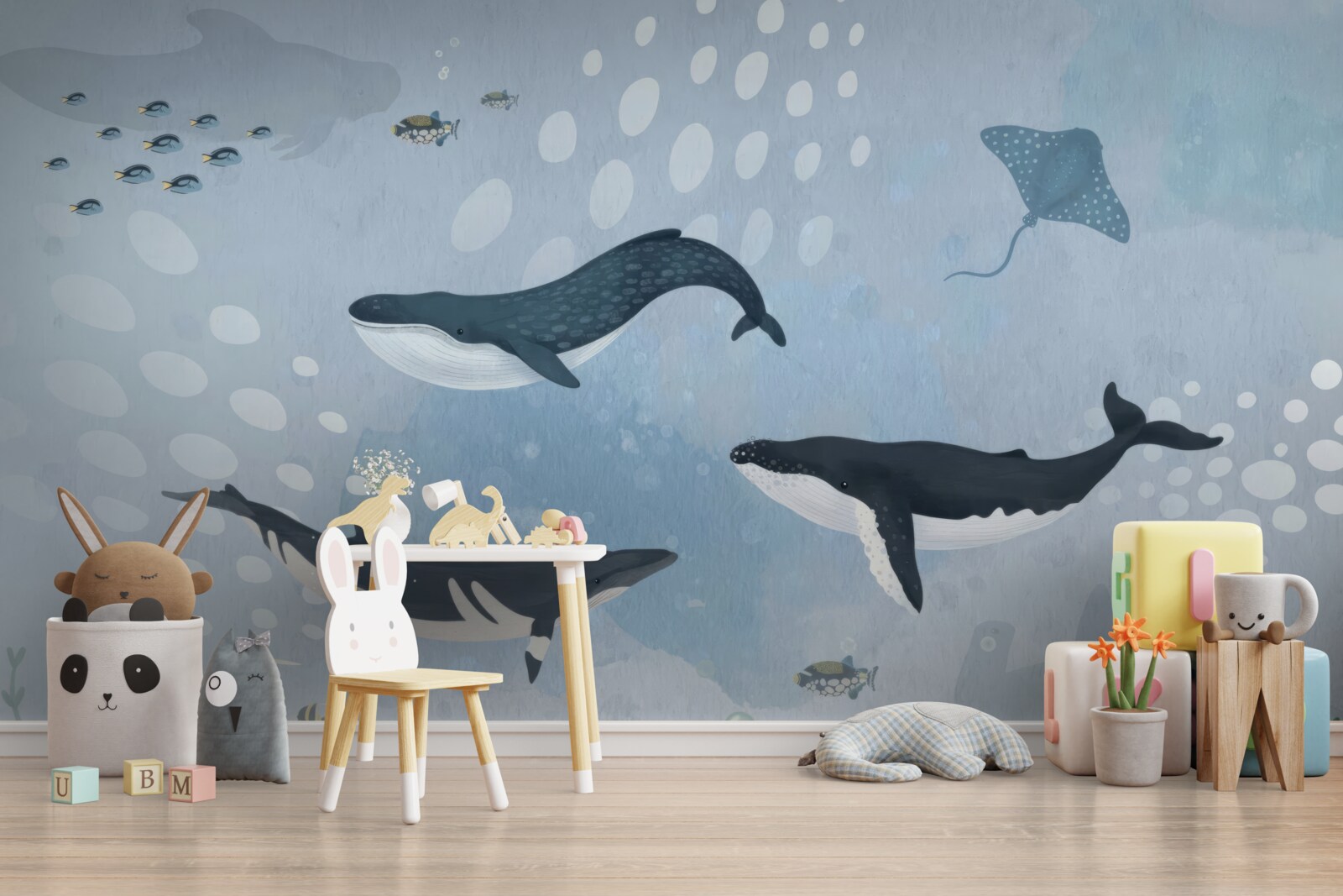 Fototapeta podwodne królestwo wielorybów