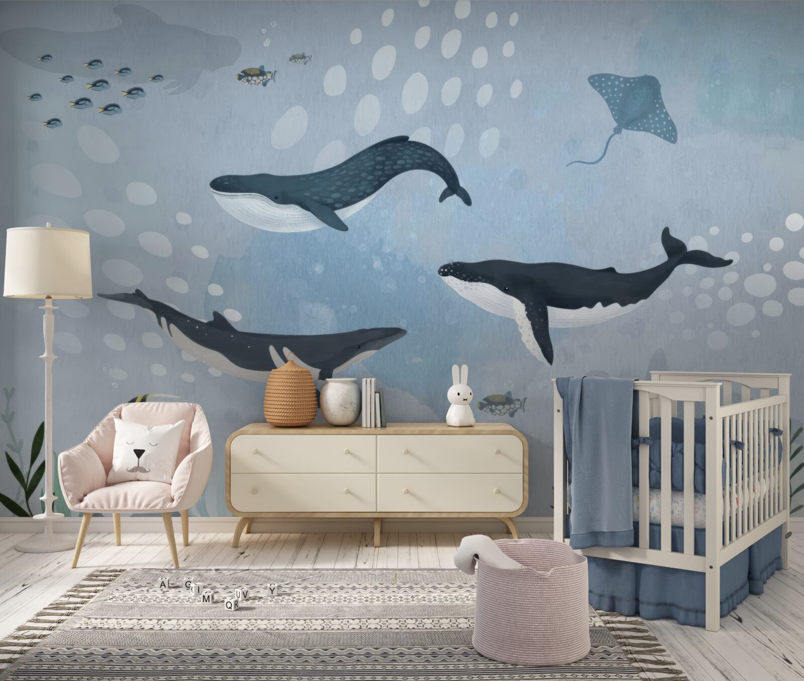 Fototapeta podwodne królestwo wielorybów