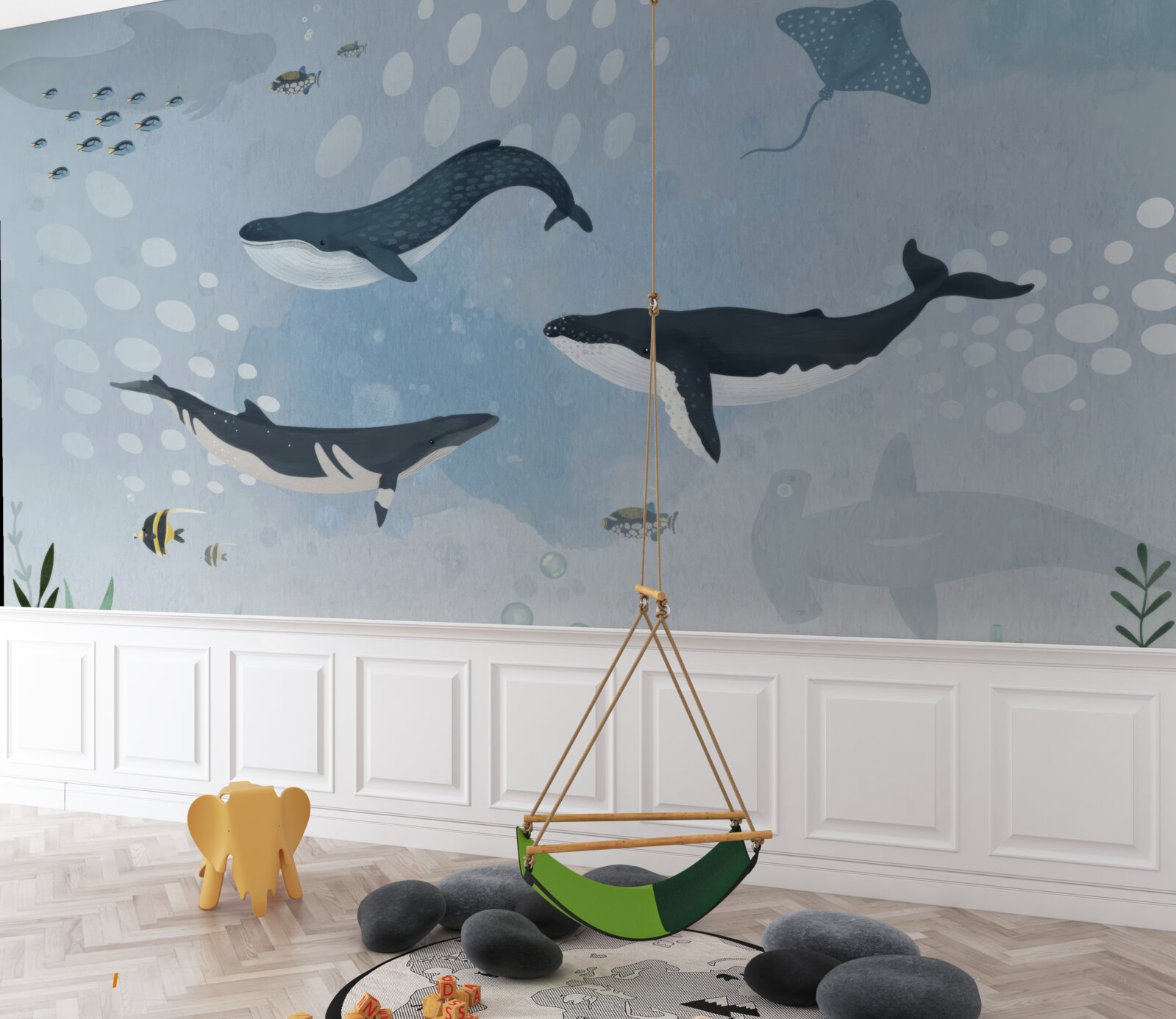 Fototapeta podwodne królestwo wielorybów